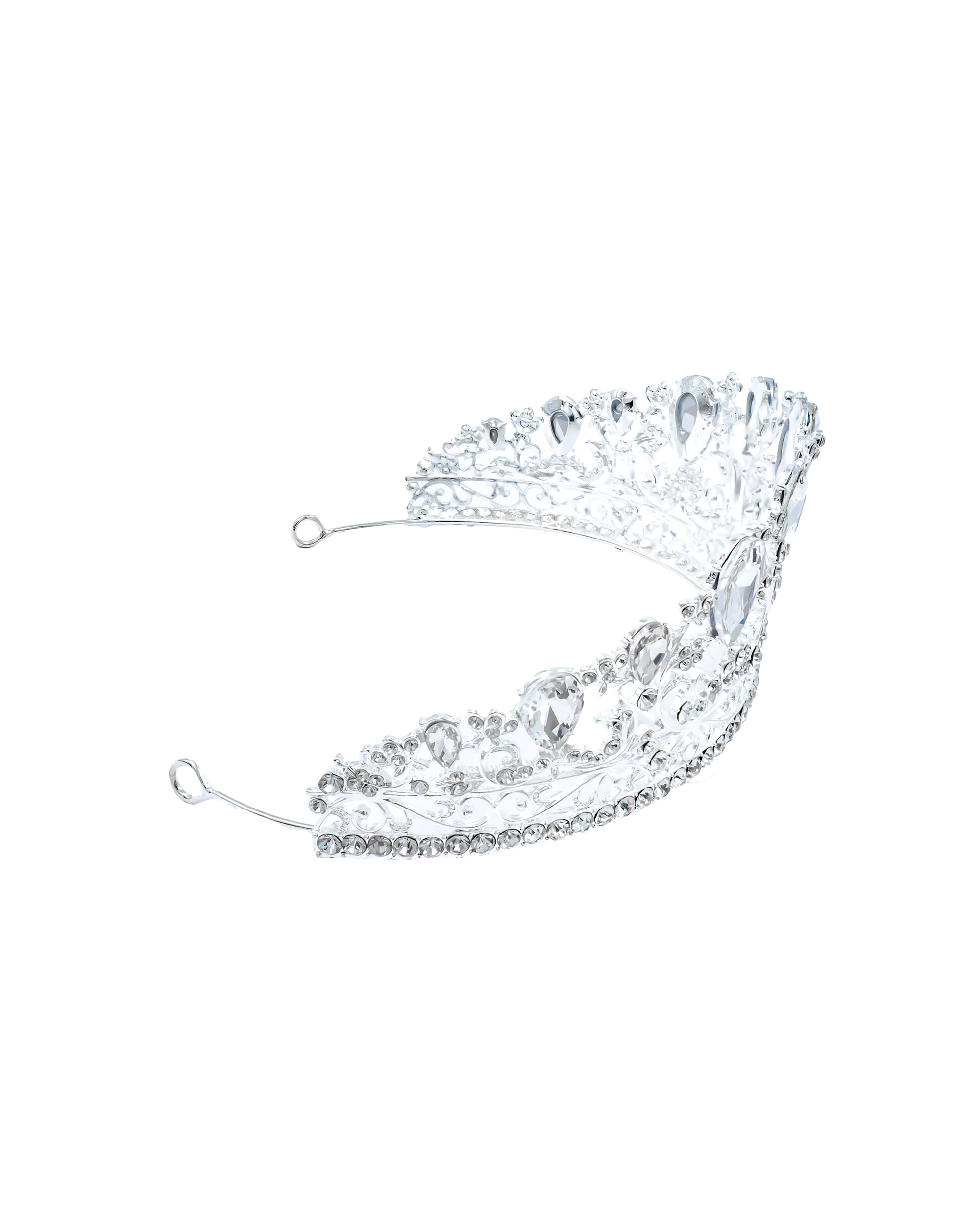 Corona Plateada de Diadema con piedras  - M76 Oro Laminado