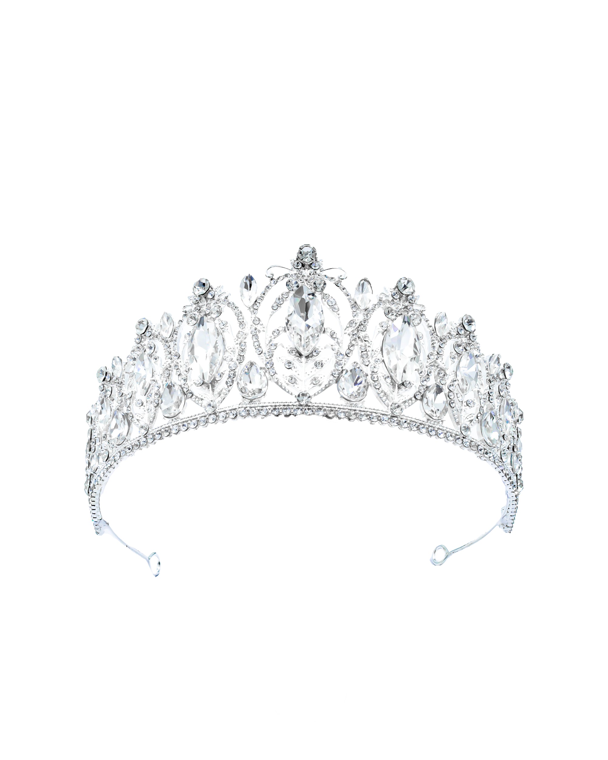 Corona Plateada de Diadema con piedras  - M77 Oro Laminado
