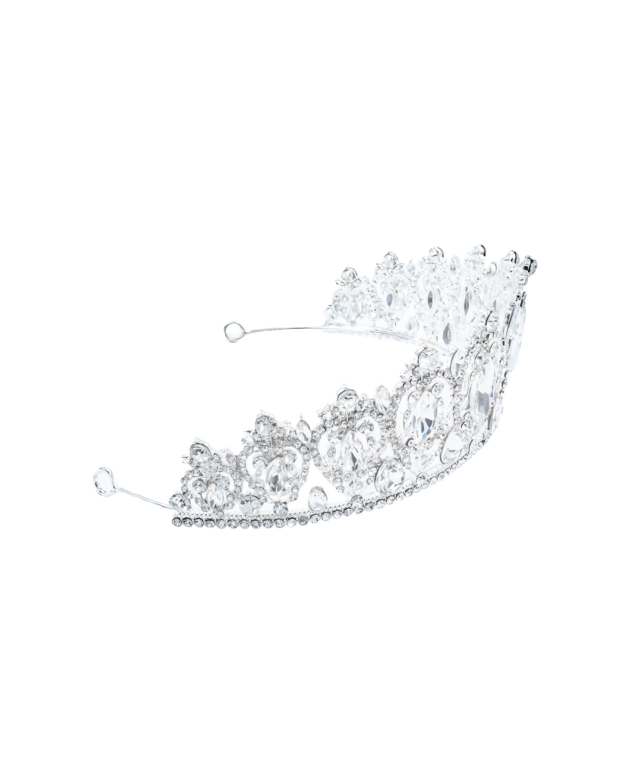 Corona Plateada de Diadema con piedras  - M77 Oro Laminado