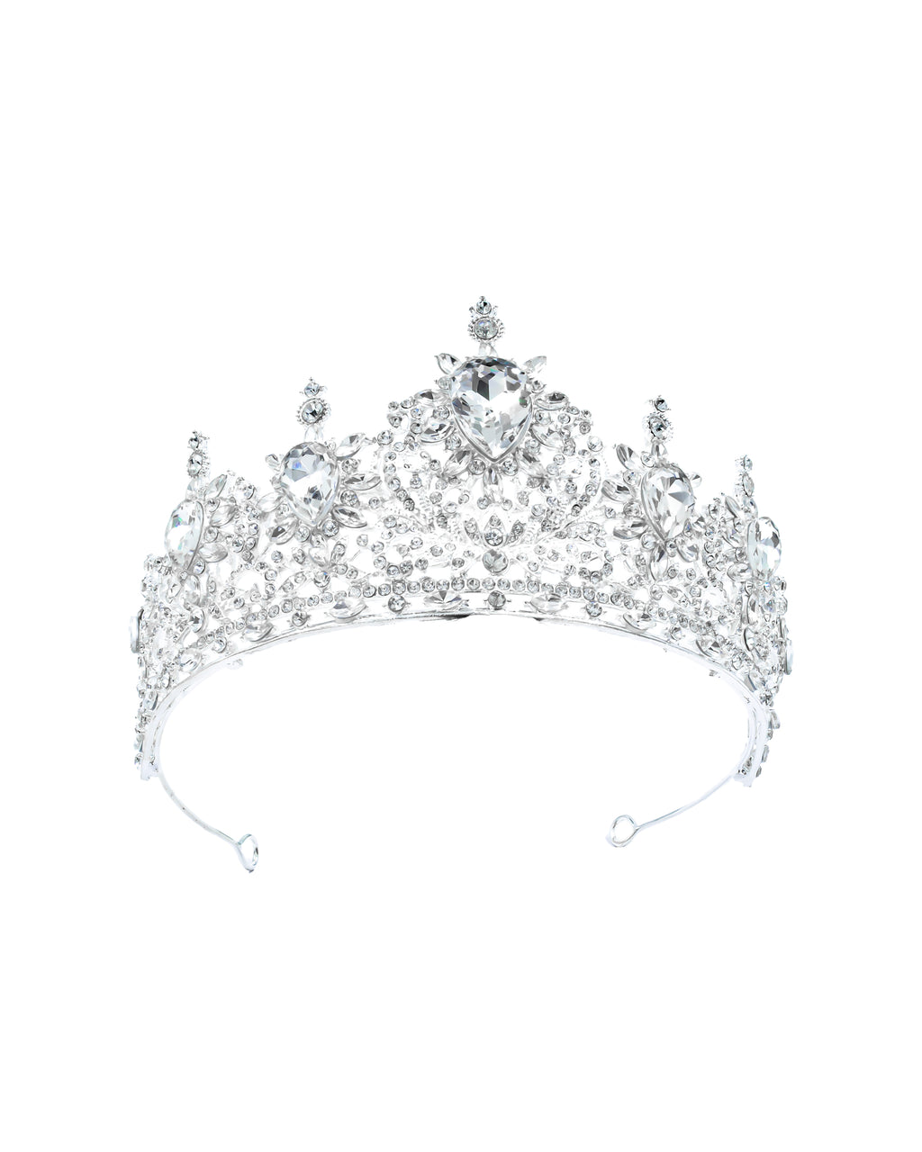 Corona Plateada de Diadema con piedras  - M78 Oro Laminado