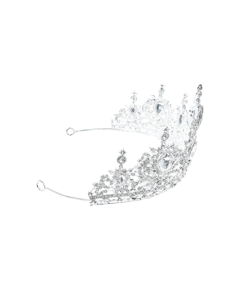 Corona Plateada de Diadema con piedras  - M78 Oro Laminado