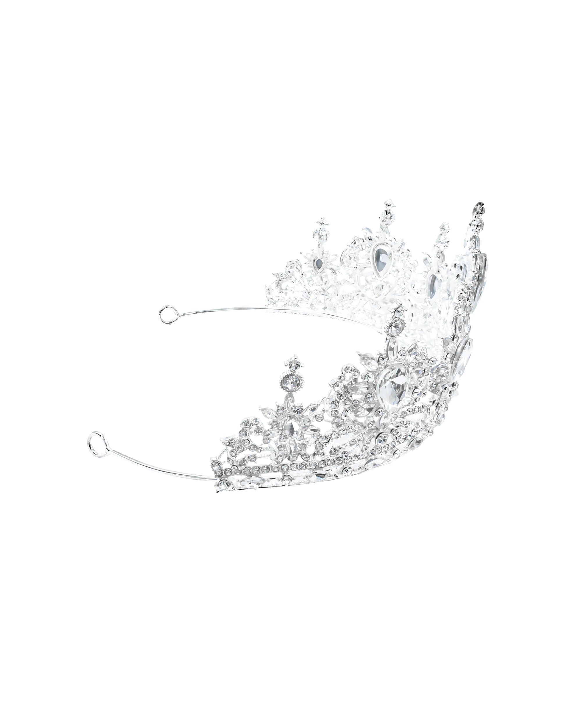 Corona Plateada de Diadema con piedras  - M78 Oro Laminado