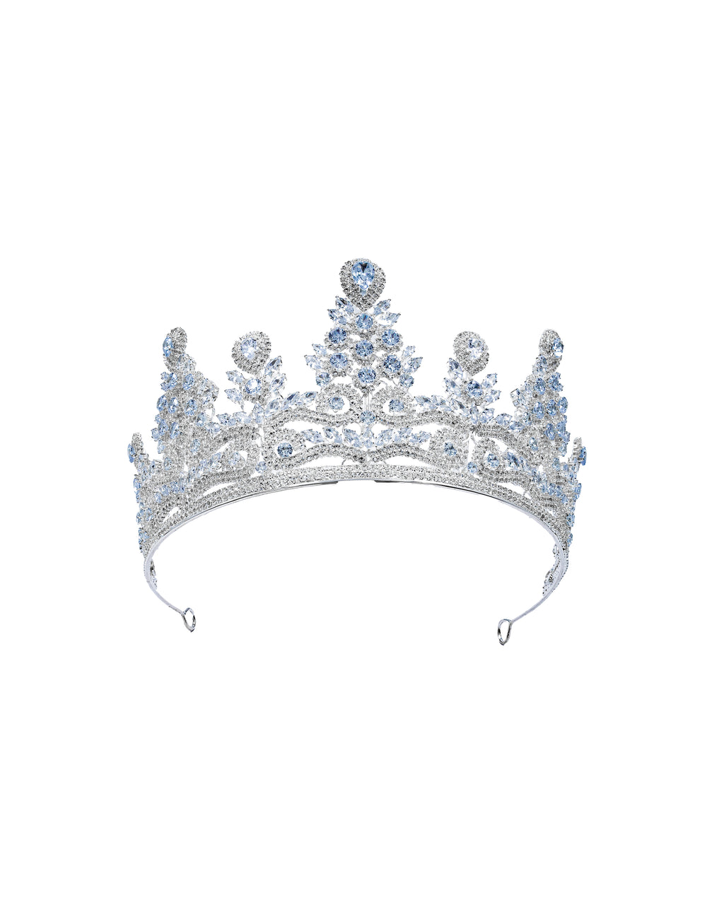 Corona Plateada de Diadema con piedras  - M80 Oro Laminado