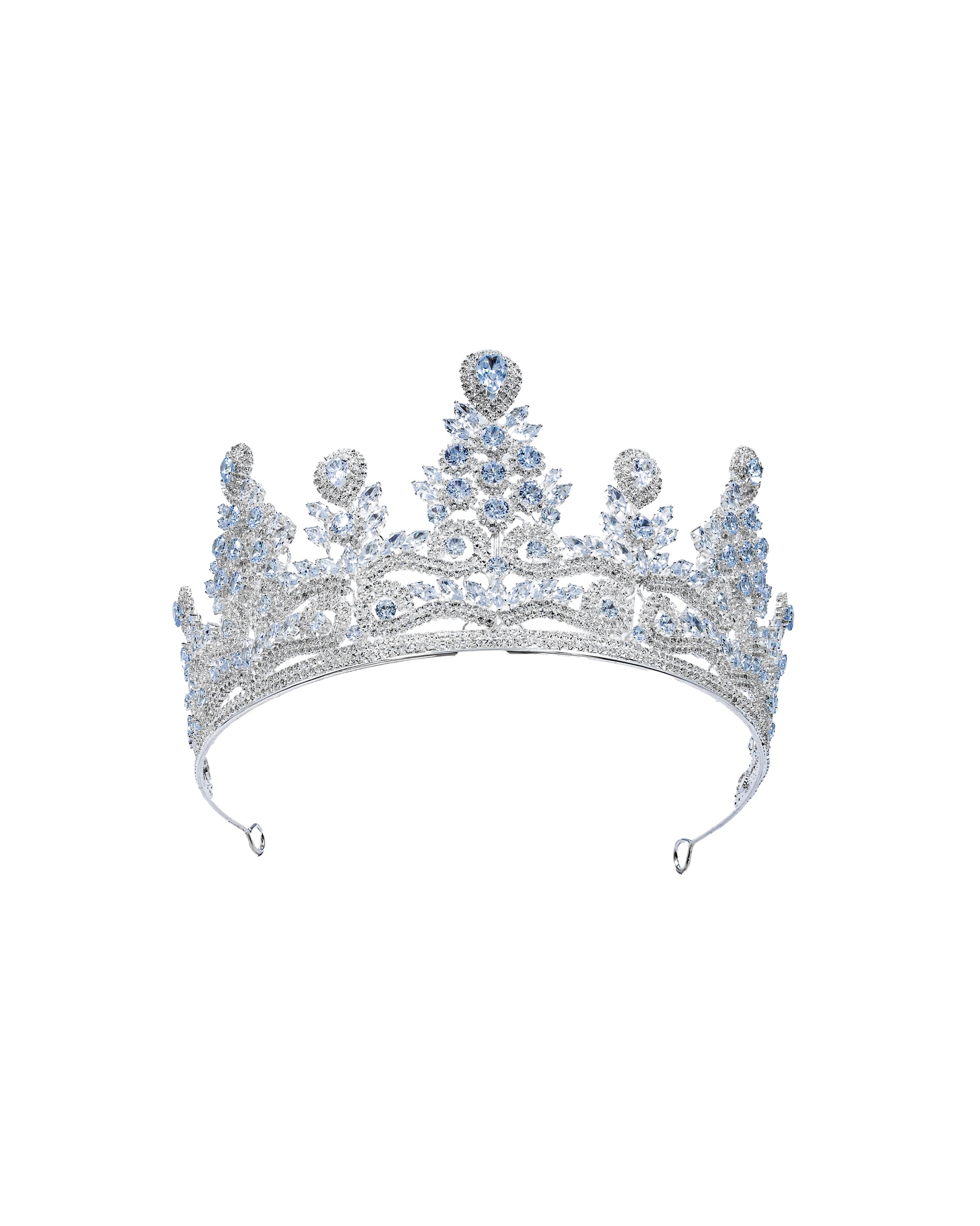 Corona Plateada de Diadema con piedras  - M80 Oro Laminado