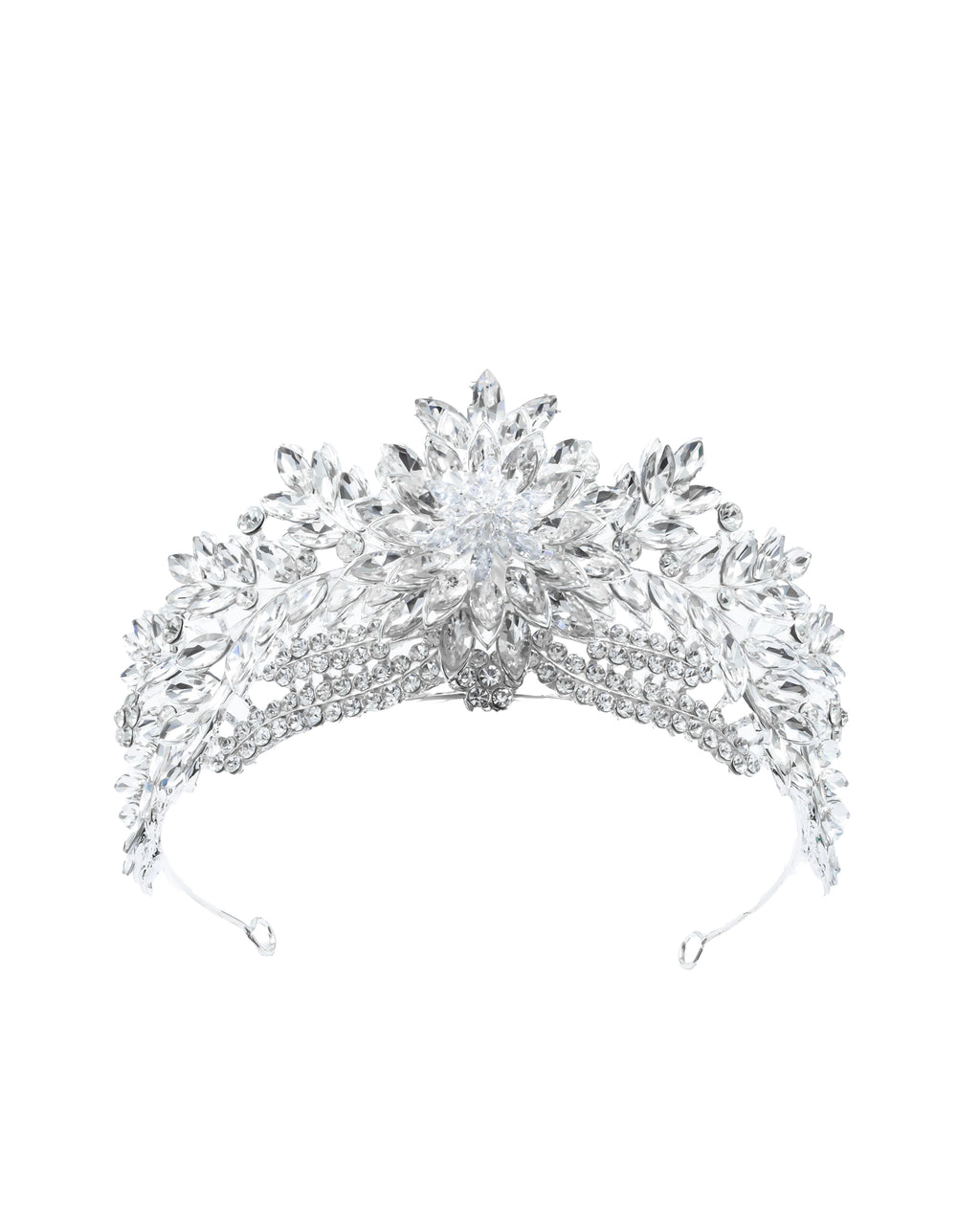 Corona Plateada de Diadema con piedras  - M79 Oro Laminado