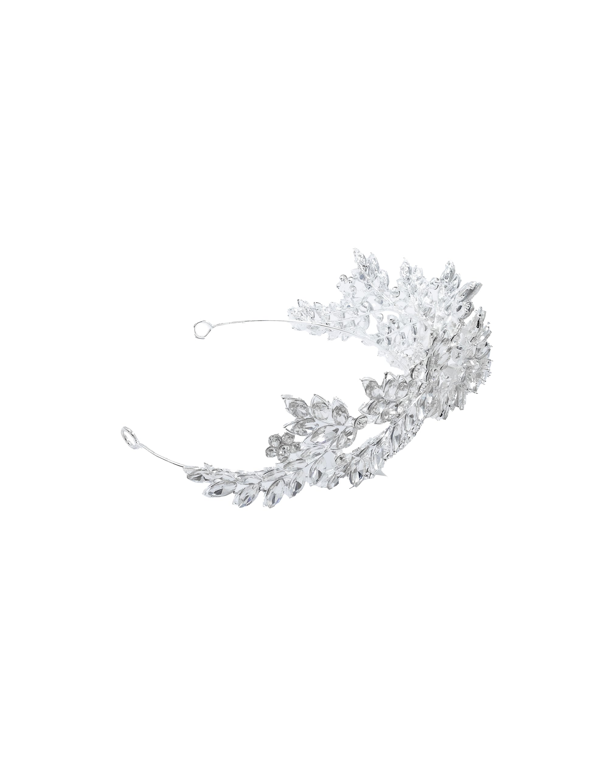 Corona Plateada de Diadema con piedras  - M79 Oro Laminado