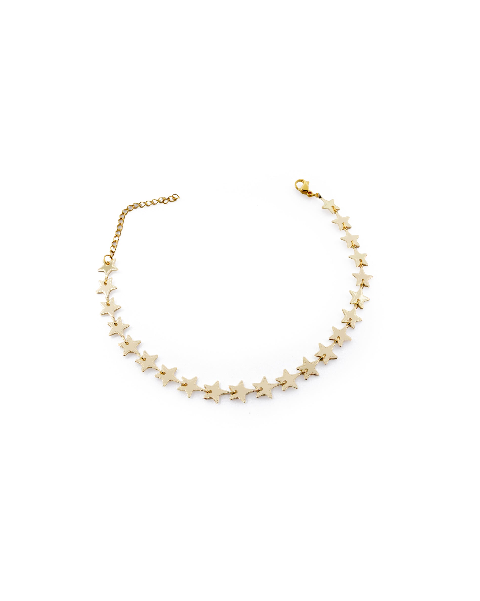 Tobilleras con dijes de estrellas M6 Oro Laminado
