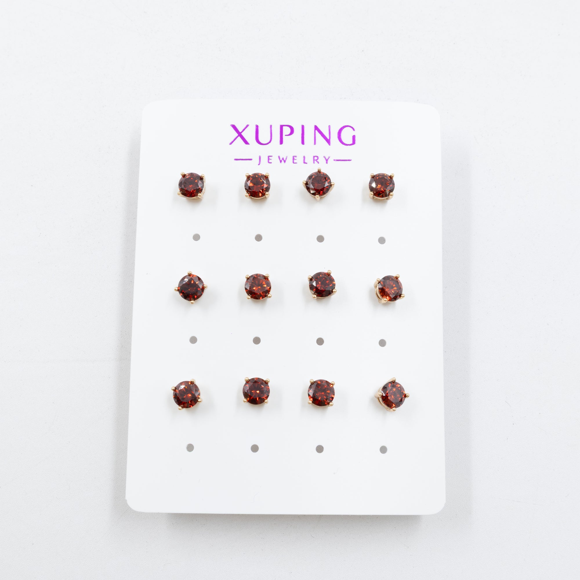 Paquete de 6 pares de aretes Xuping M5 Oro Laminado