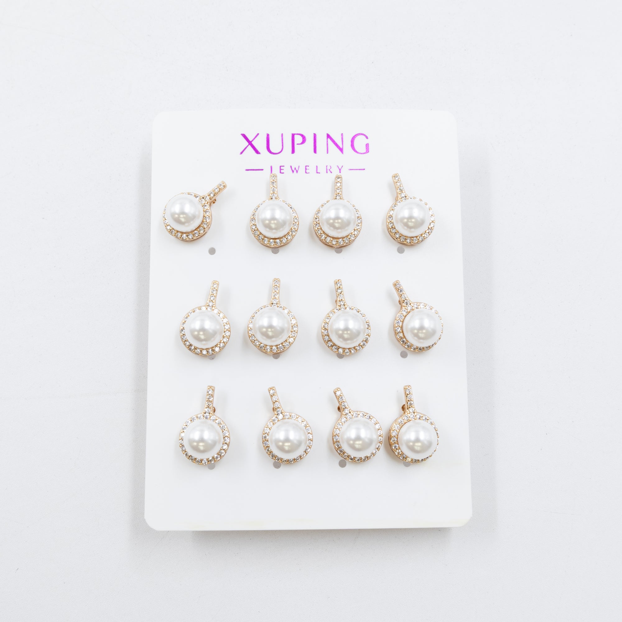 Paquete de 6 pares de aretes M36 Oro Laminado