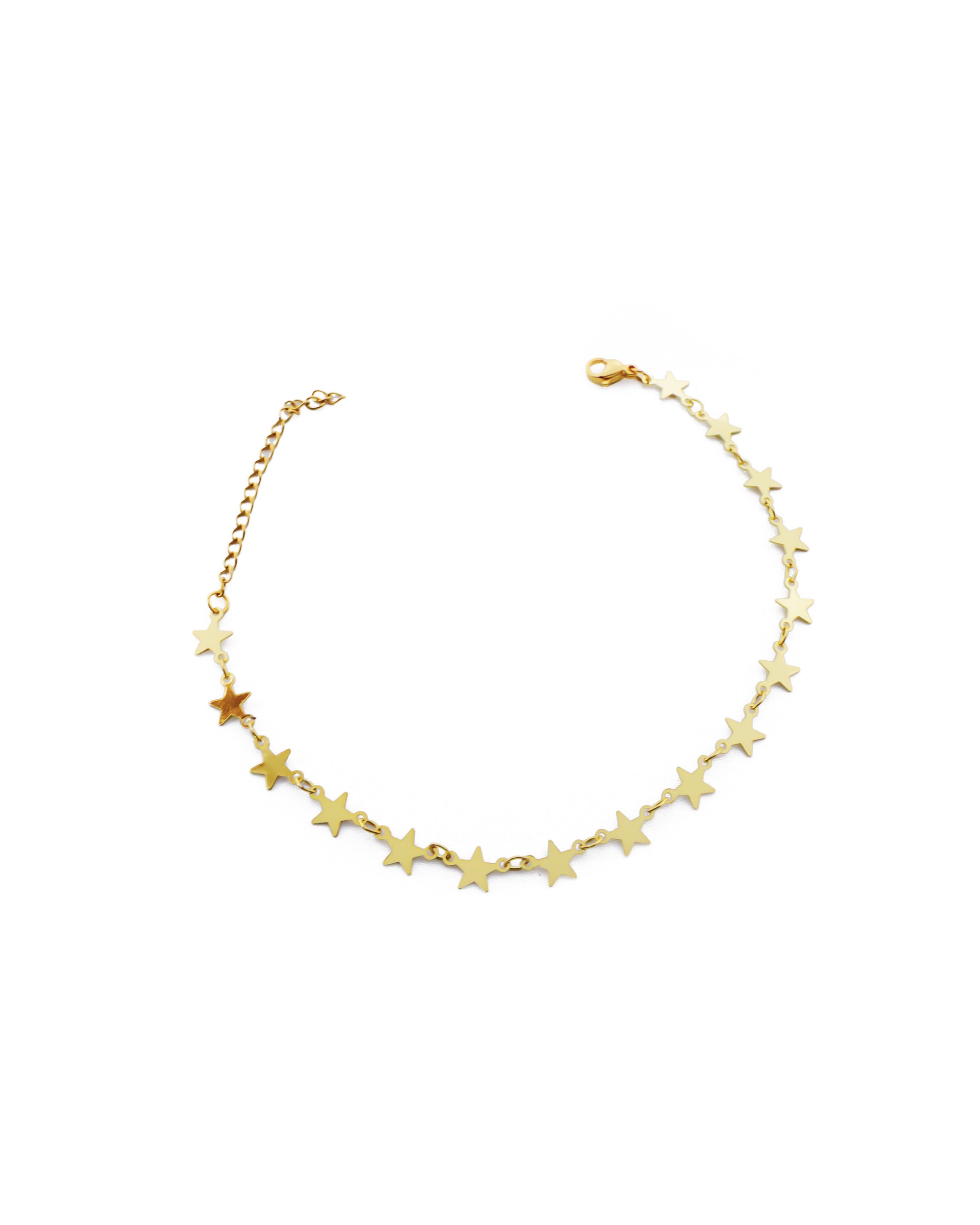 Tobilleras con dijes de estrellas M15 Oro Laminado