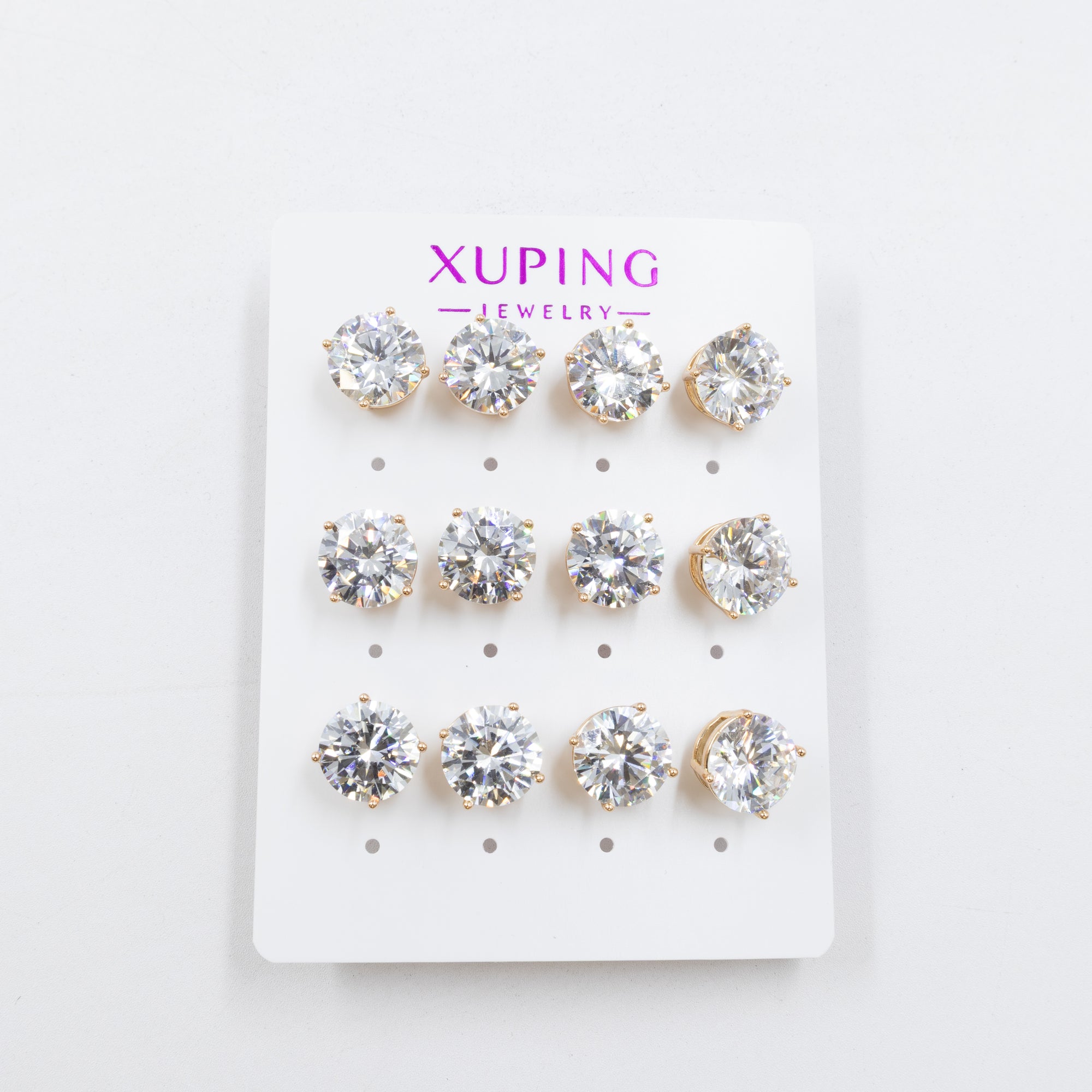 Paquete de 6 pares de aretes Xuping M13 Oro Laminado