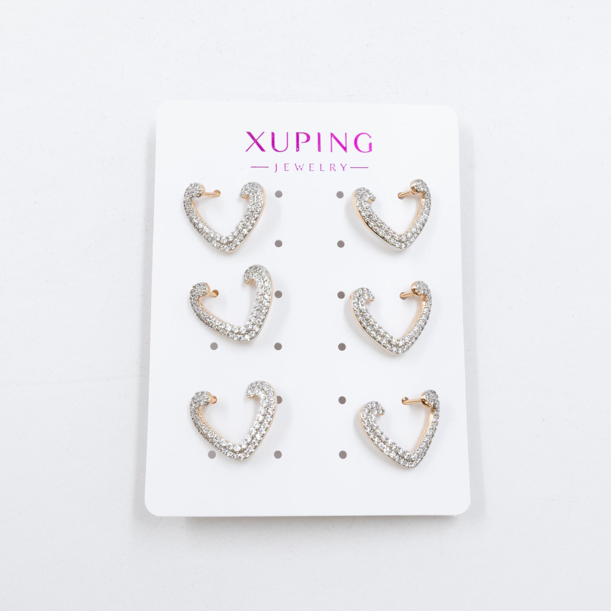 Paquete de 3 pares de aretes Xuping M46 Oro Laminado