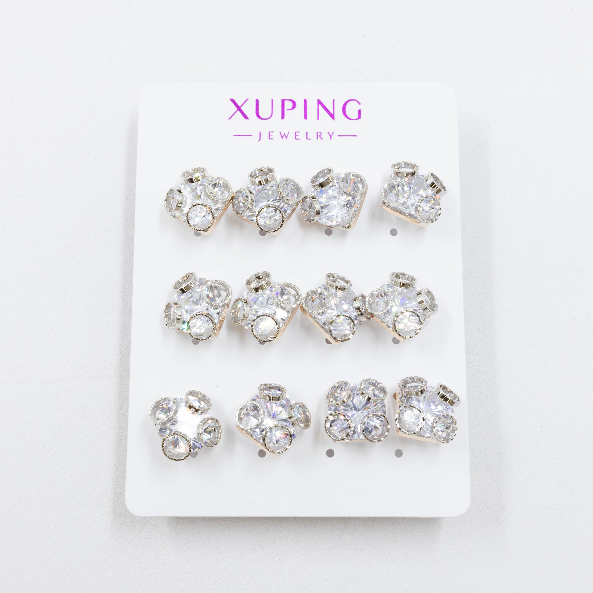 Paquete de 6 pares de aretes Xuping M40 Oro Laminado