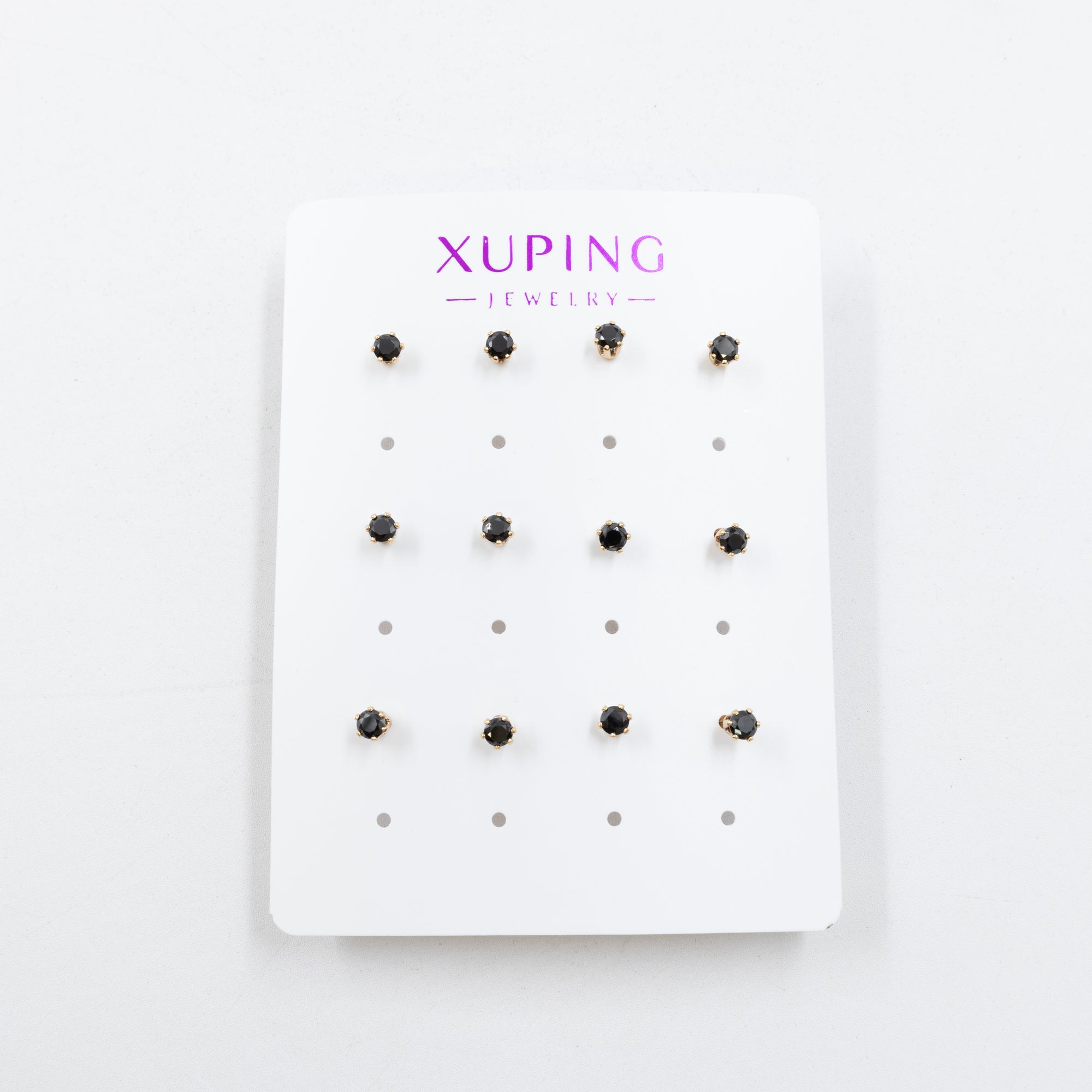 Paquete de 6 pares de aretes Xuping M4 Oro Laminado