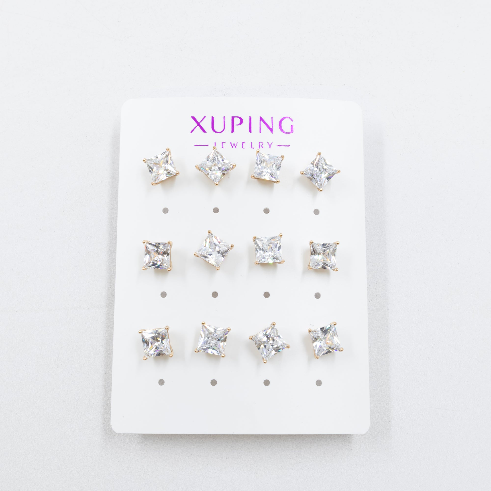 Paquete de 6 pares de aretes Xuping M1 Oro Laminado