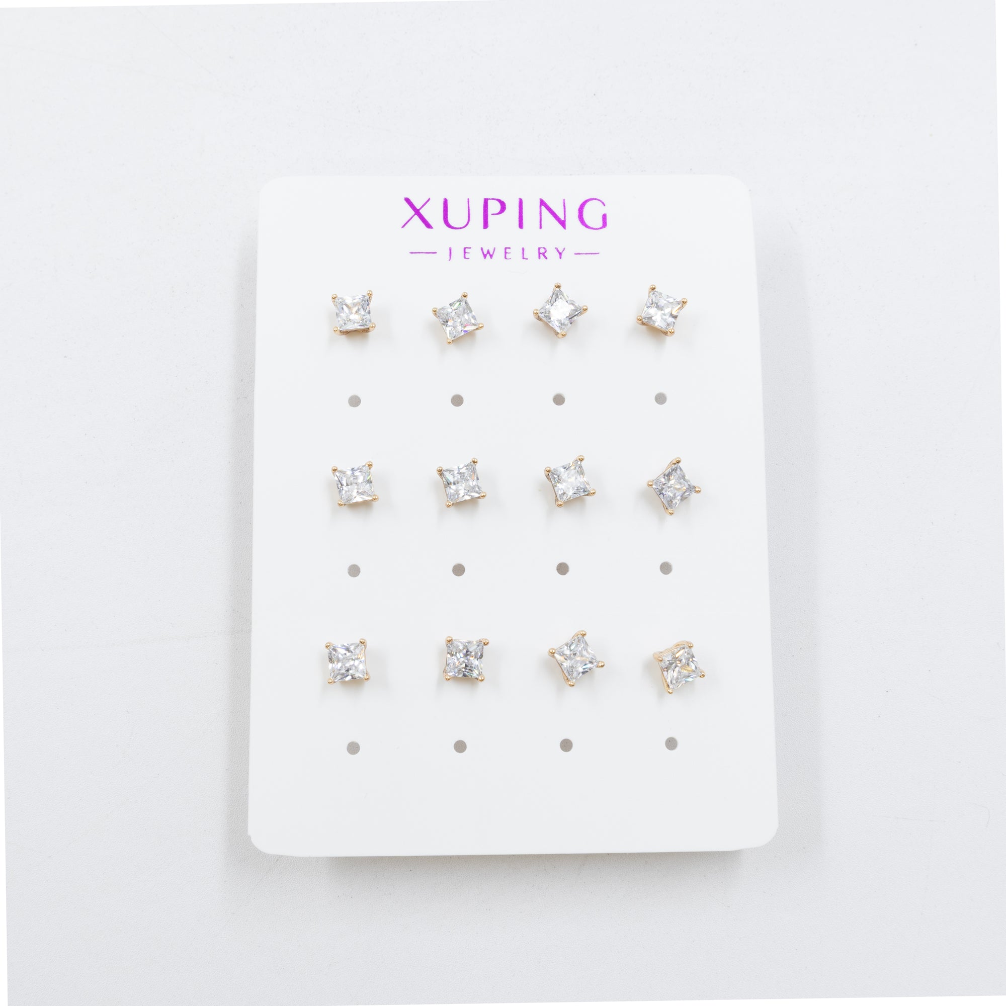 Paquete de 6 pares de aretes Xuping M14 Oro Laminado