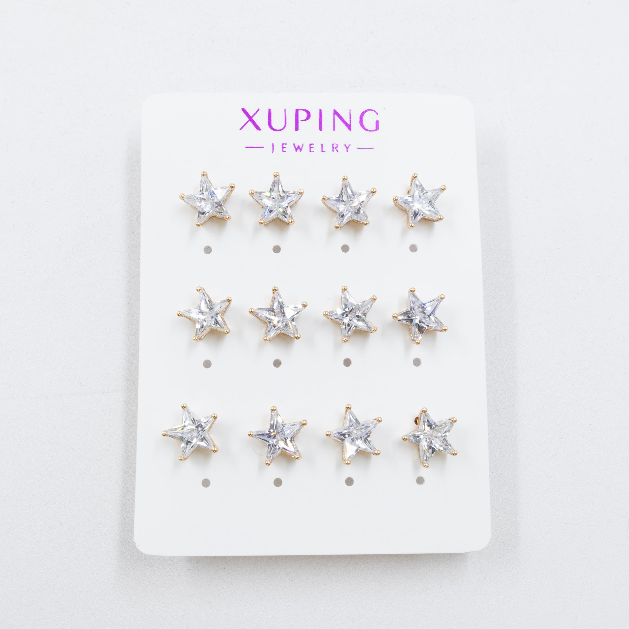 Paquete de 6 pares de aretes Xuping M48 Oro Laminado