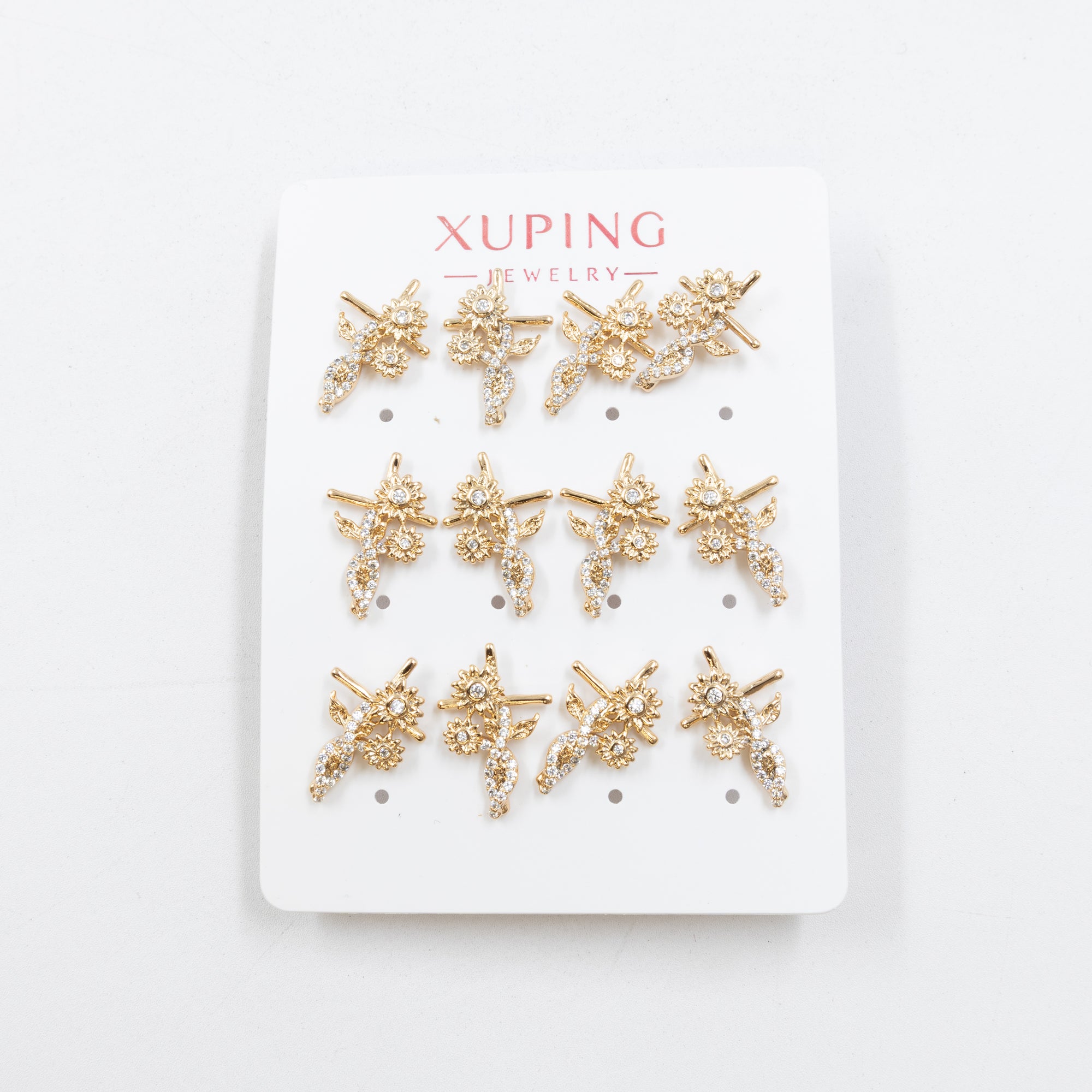 Paquete de 6 pares de aretes Xuping M35 Oro Laminado