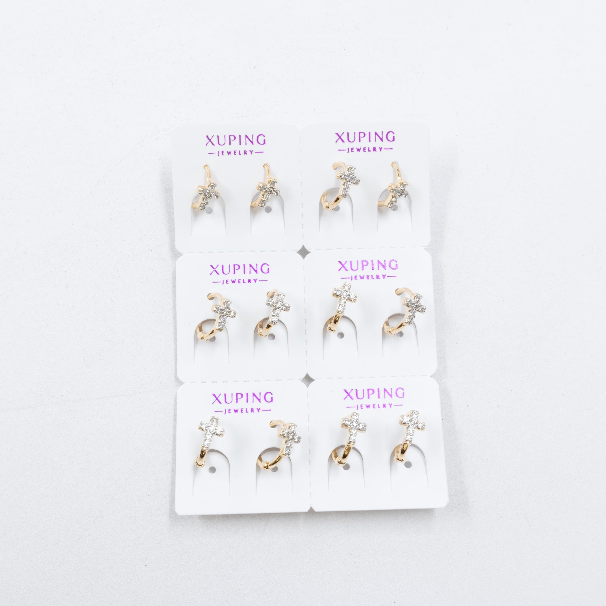 Paquete de 6 pares de aretes M54 Oro Laminado