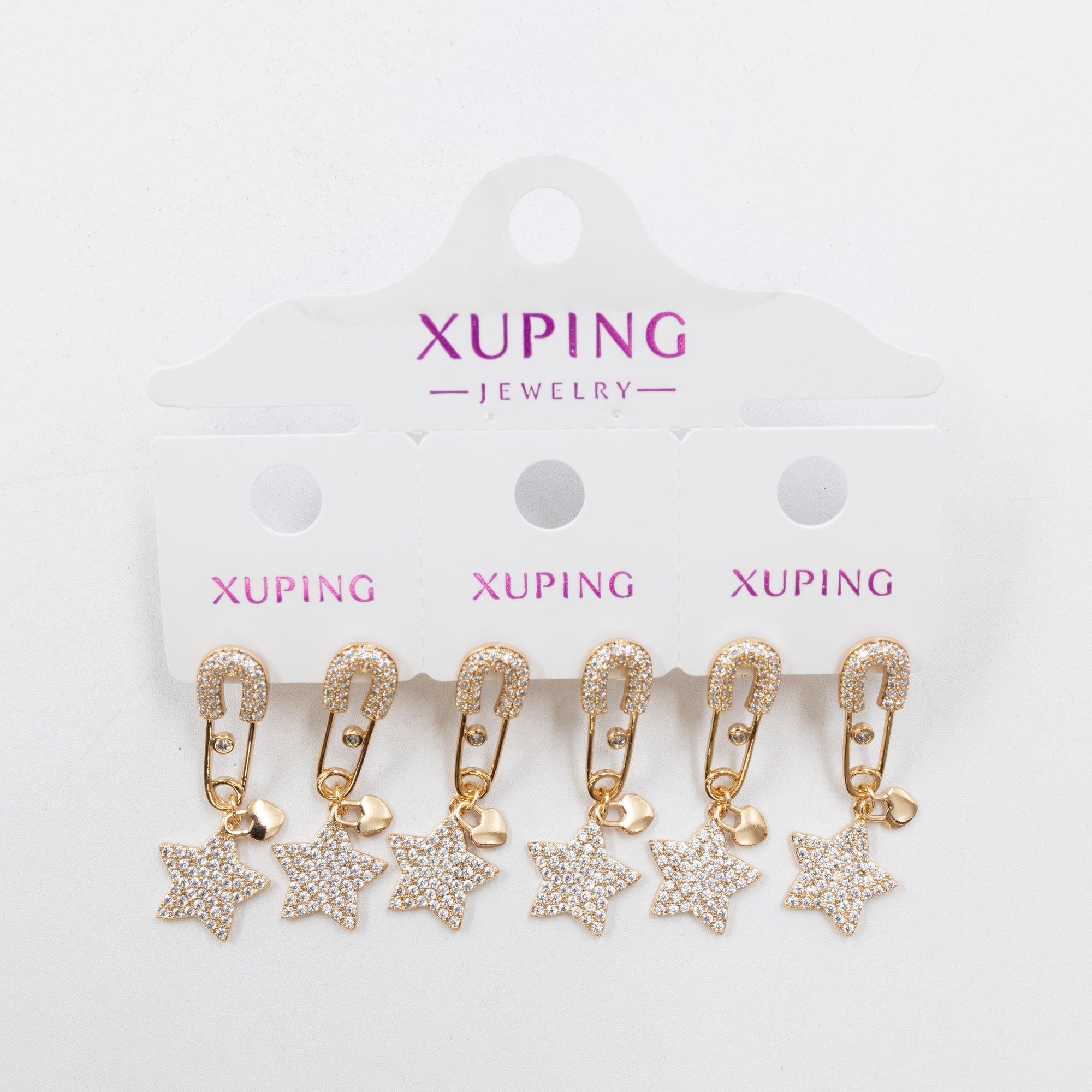 Paquete de 3 pares de aretes M5 Oro Laminado