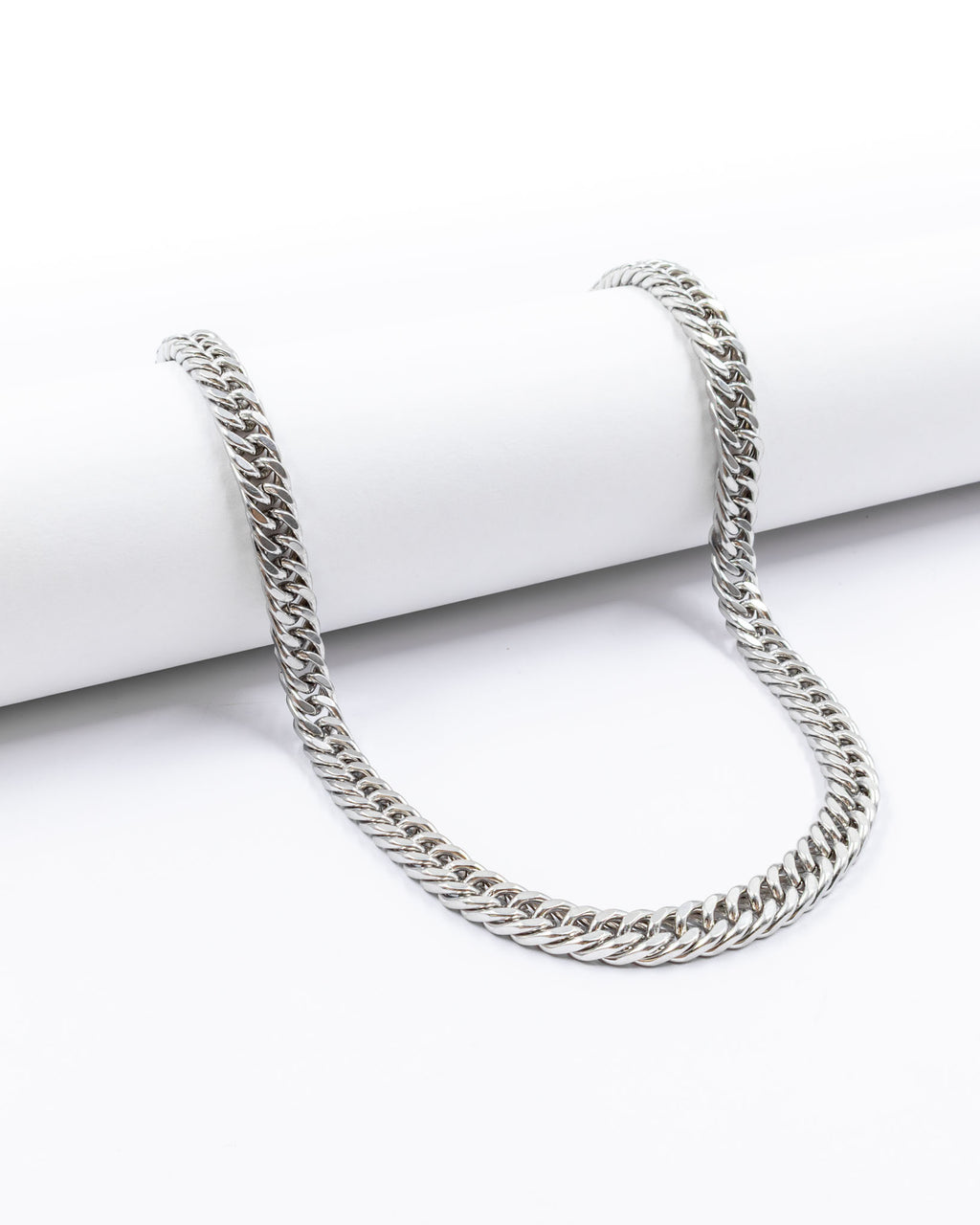 Cadenas Larga de Eslabon Plateada M16 Acero Inoxidable