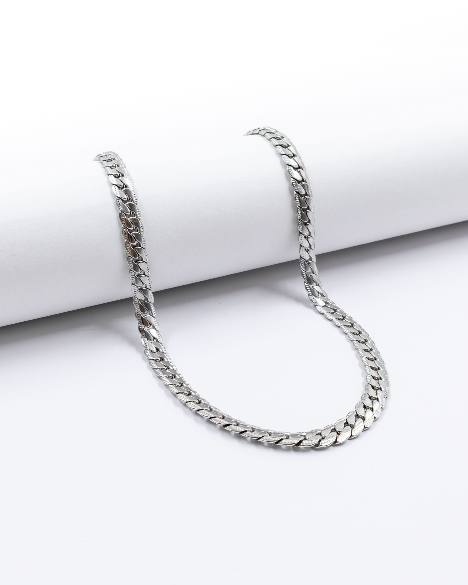 Cadenas Larga de Eslabon Plateada M9 Acero Inoxidable
