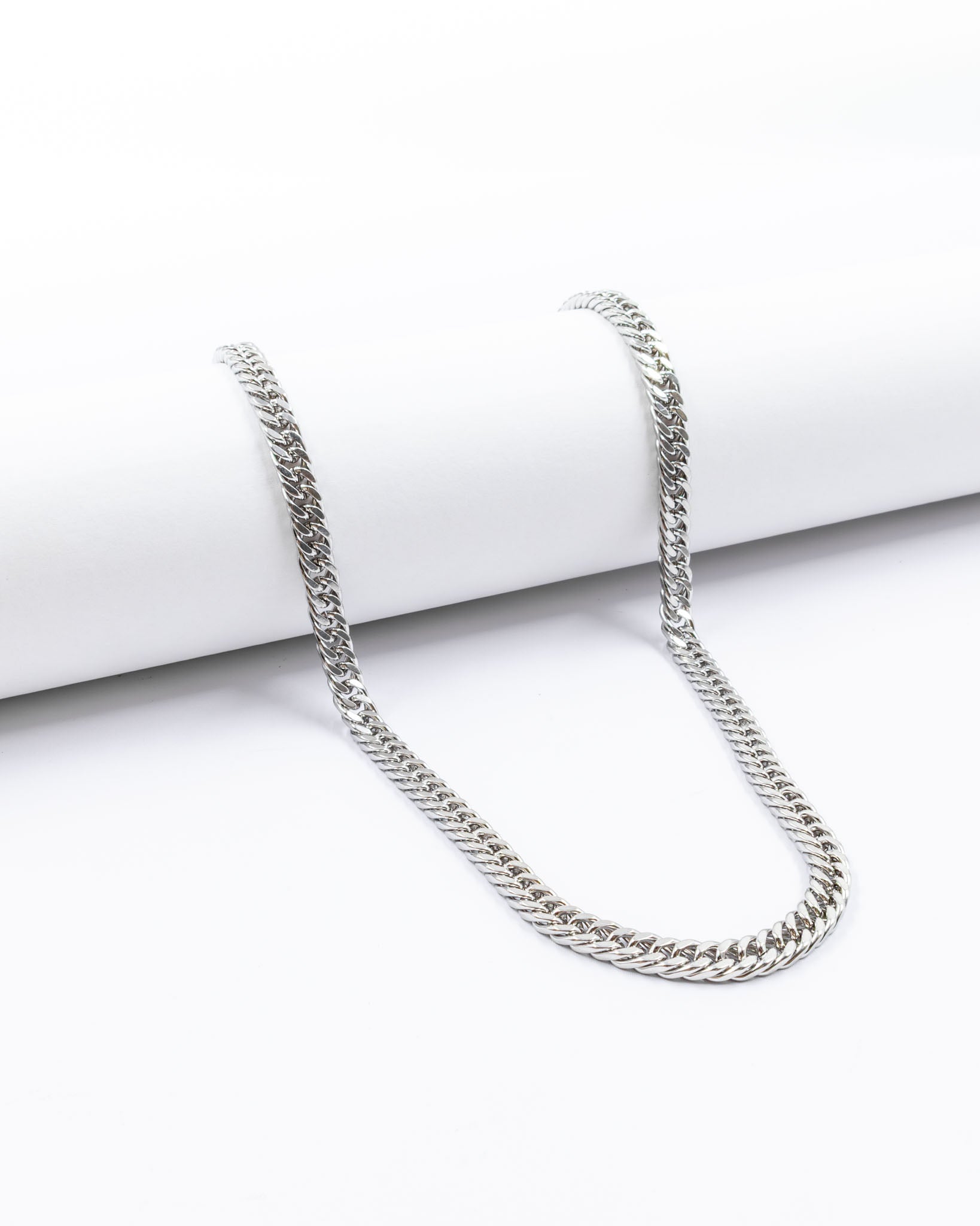 Cadenas Larga de Eslabon Plateada M17 Acero Inoxidable