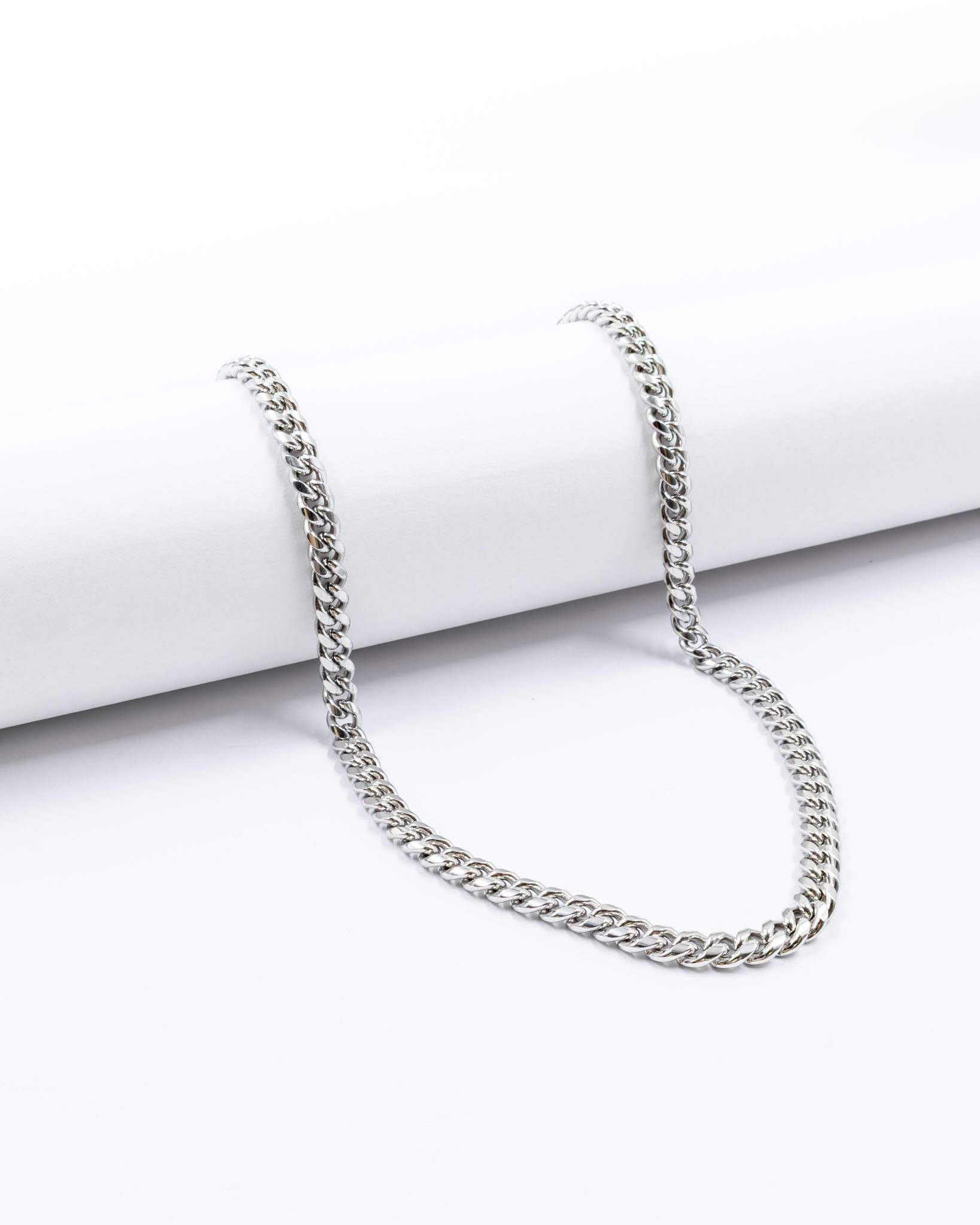 Cadenas Larga de Eslabon Plateada M13 Acero Inoxidable
