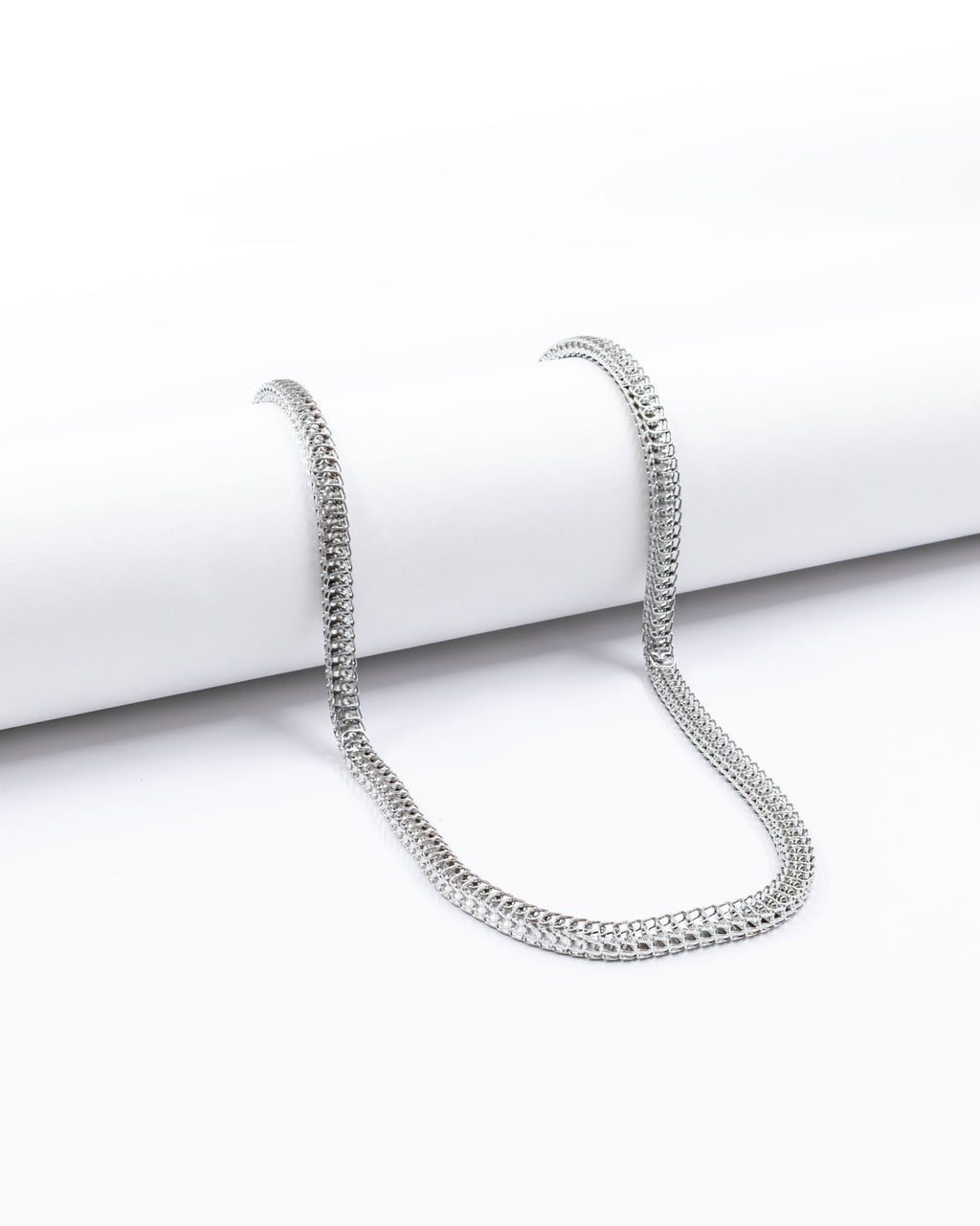 Cadenas Larga de Eslabon Plateada M15 Acero Inoxidable