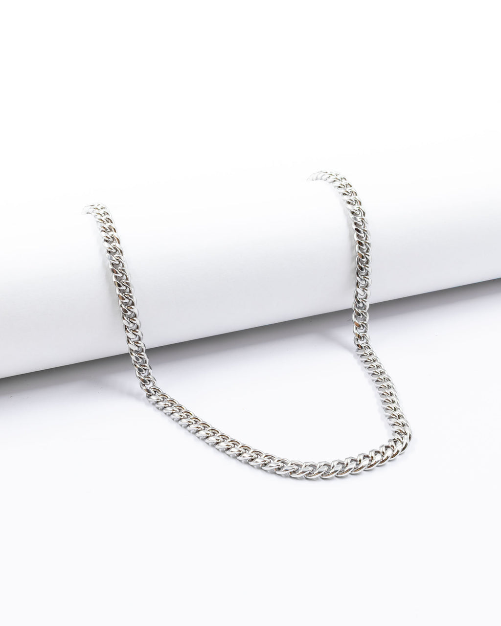 Cadenas Larga de Eslabon Plateada M11 Acero Inoxidable