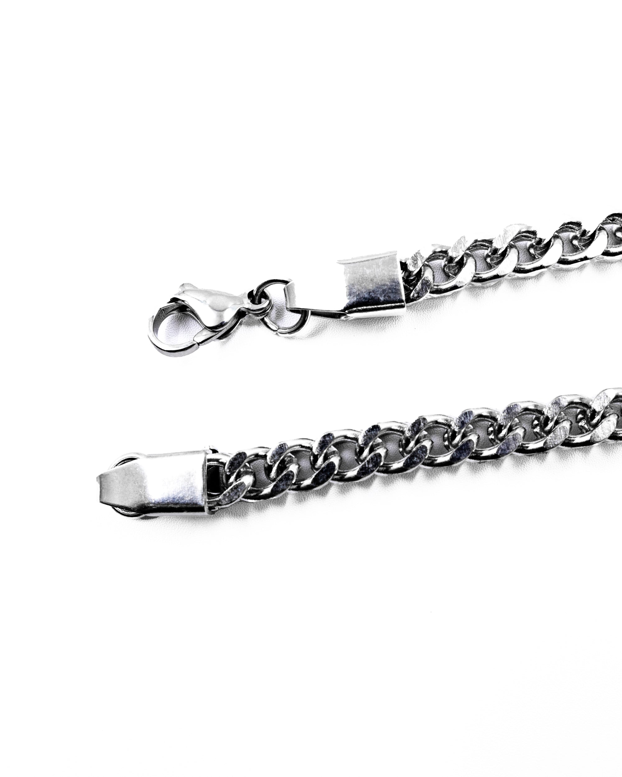 Cadenas Larga de Eslabon Plateada M11 Acero Inoxidable