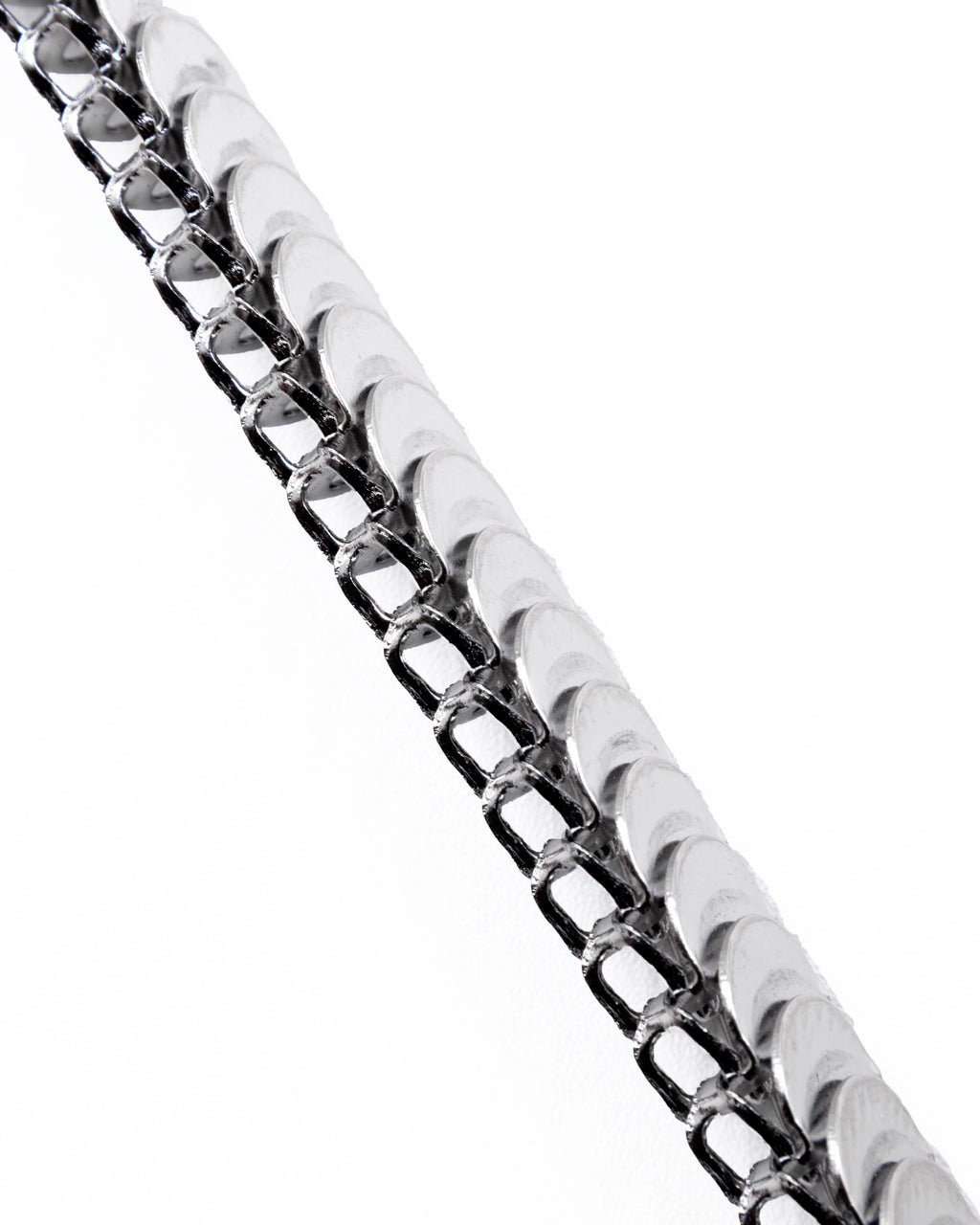 Cadenas Larga de Eslabon Plateada M15 Acero Inoxidable