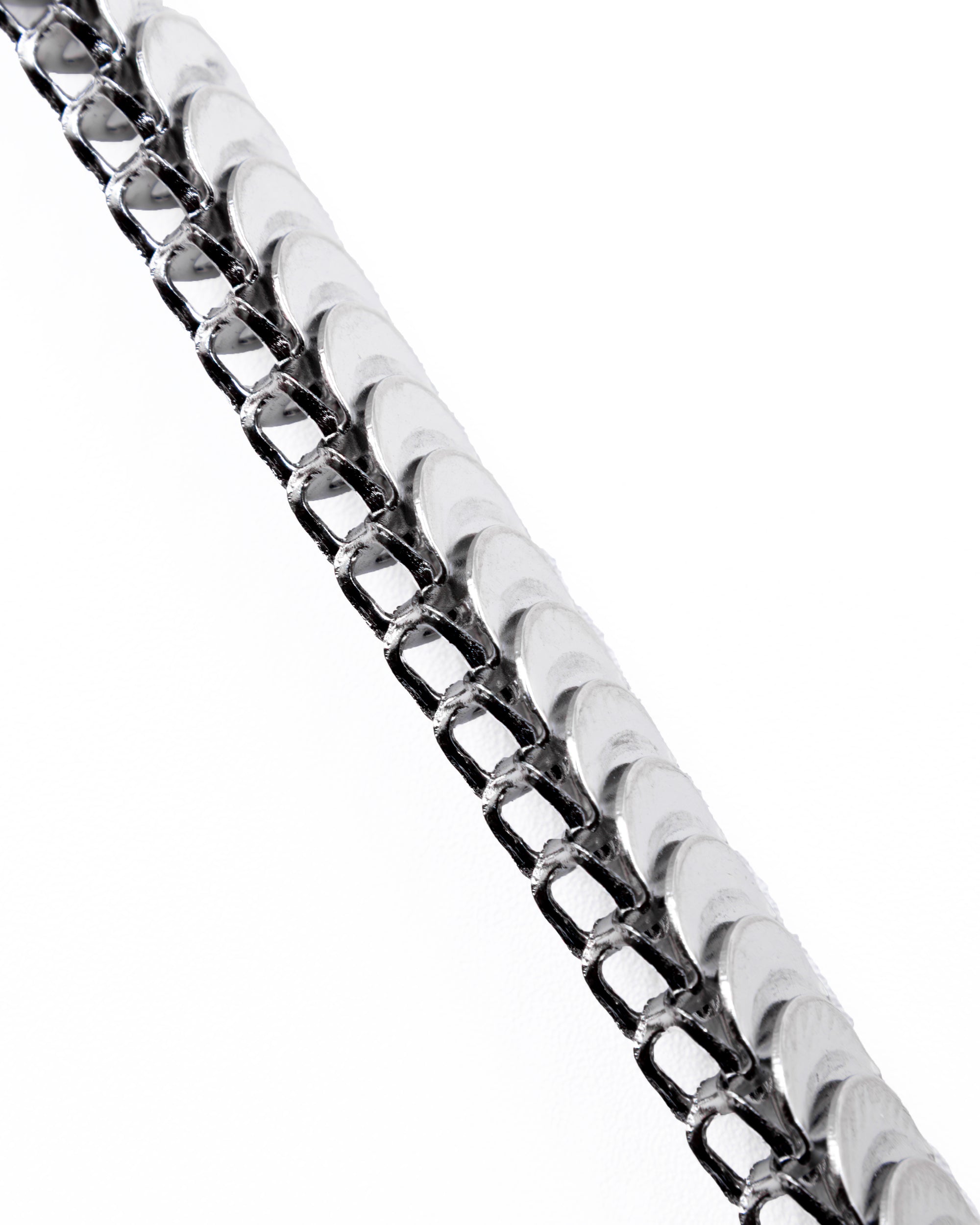 Cadenas Larga de Eslabon Plateada M15 Acero Inoxidable