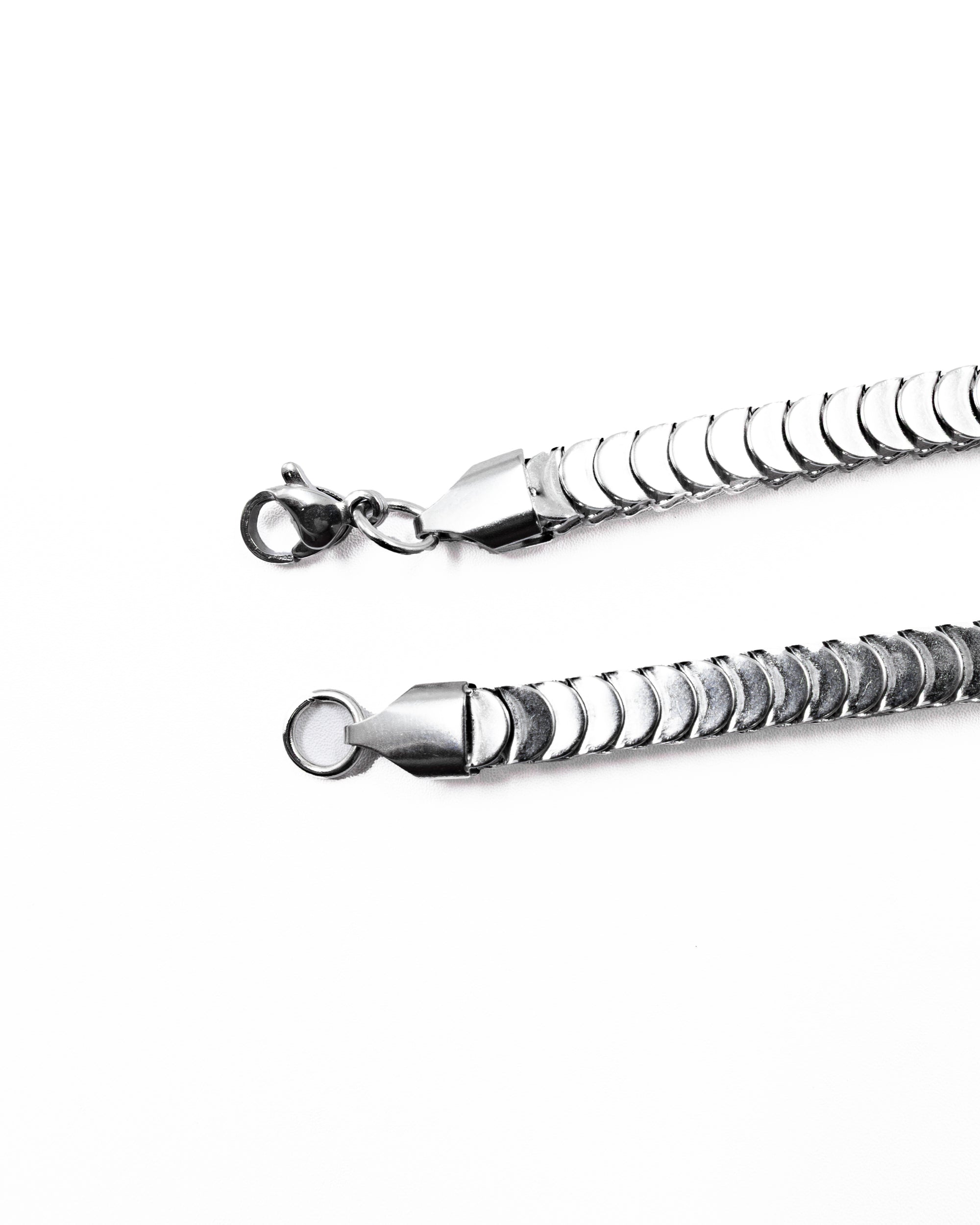 Cadenas Larga de Eslabon Plateada M15 Acero Inoxidable
