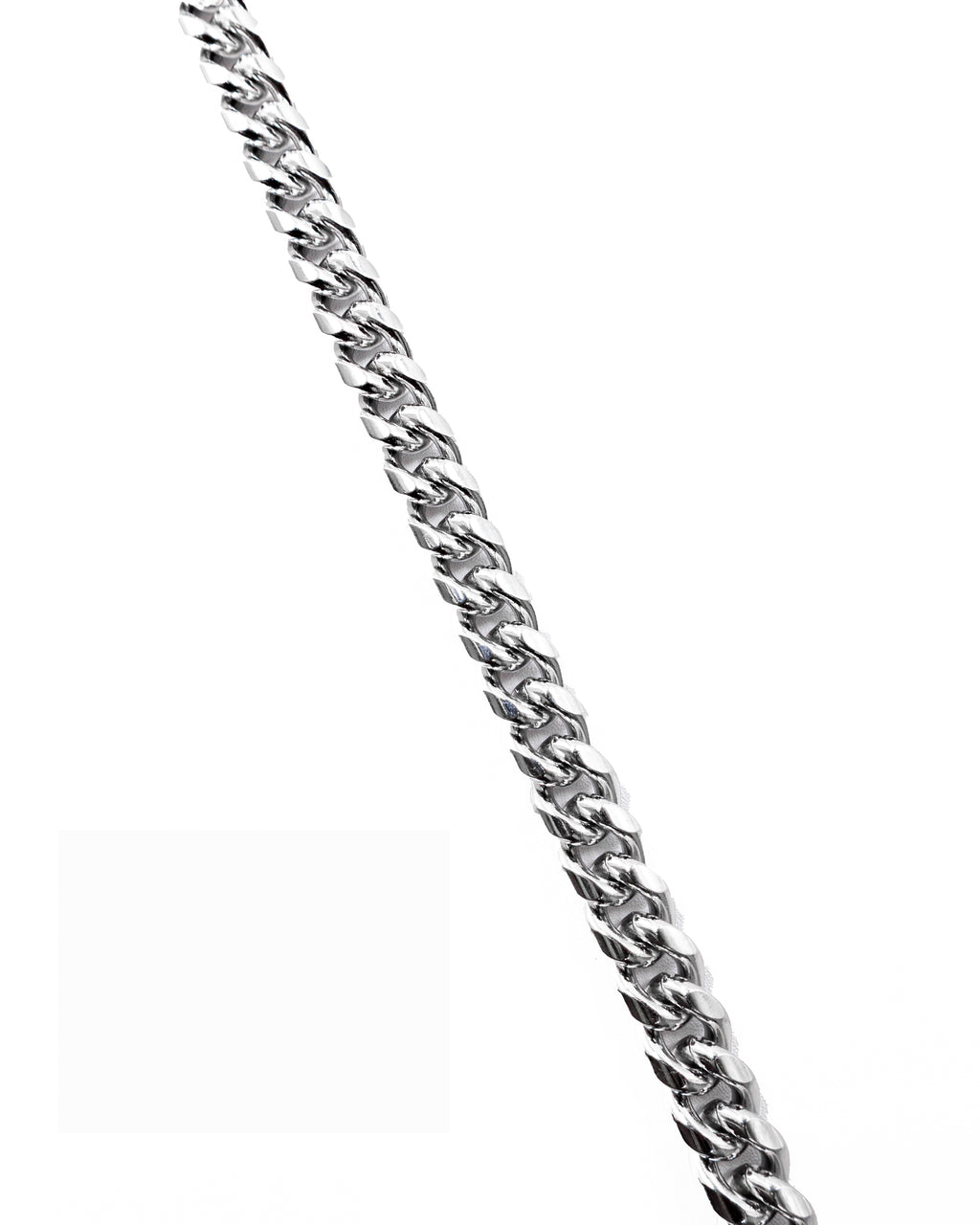 Cadenas Larga de Eslabon Plateada M14 Acero Inoxidable