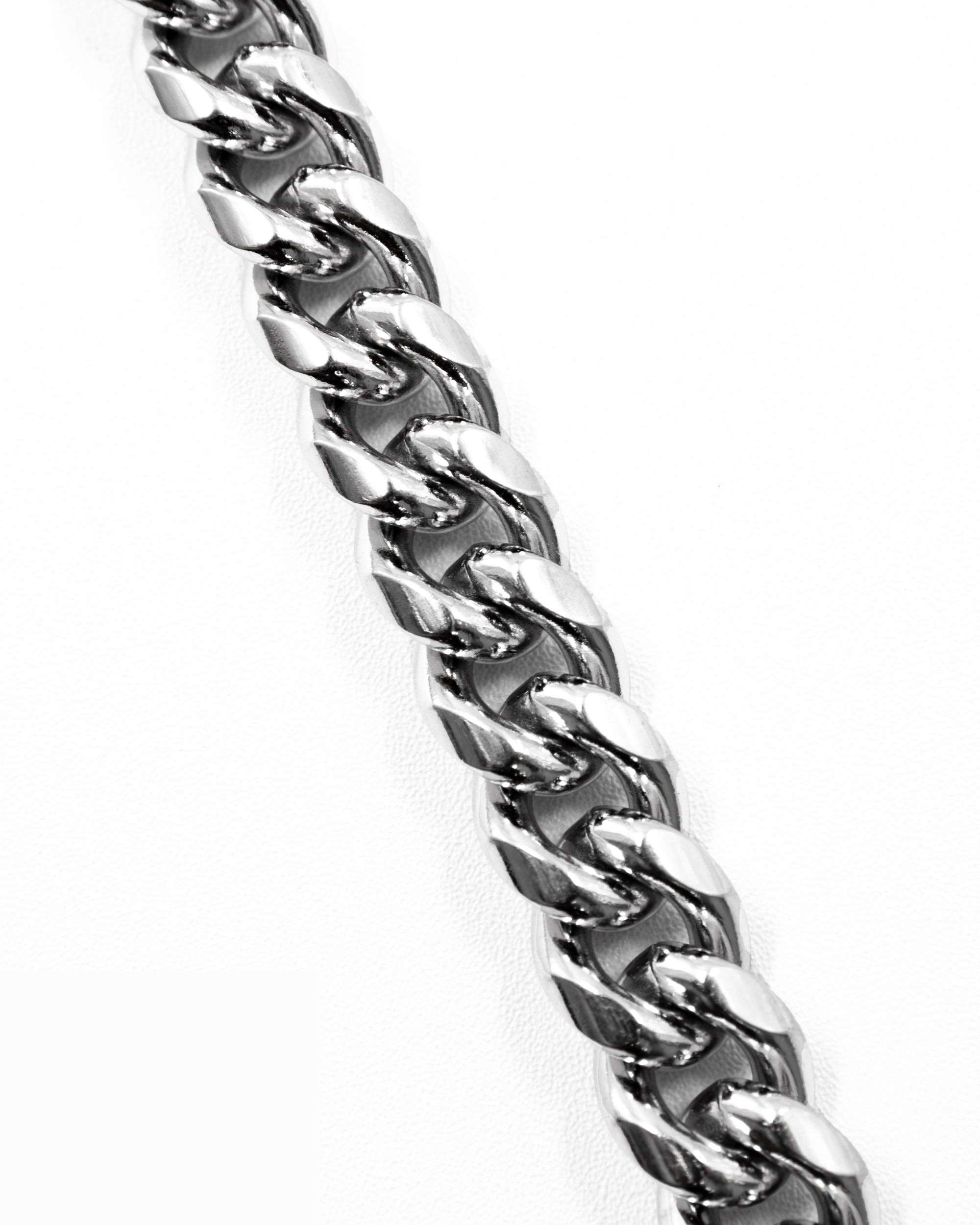 Cadenas Larga de Eslabon Plateada M14 Acero Inoxidable