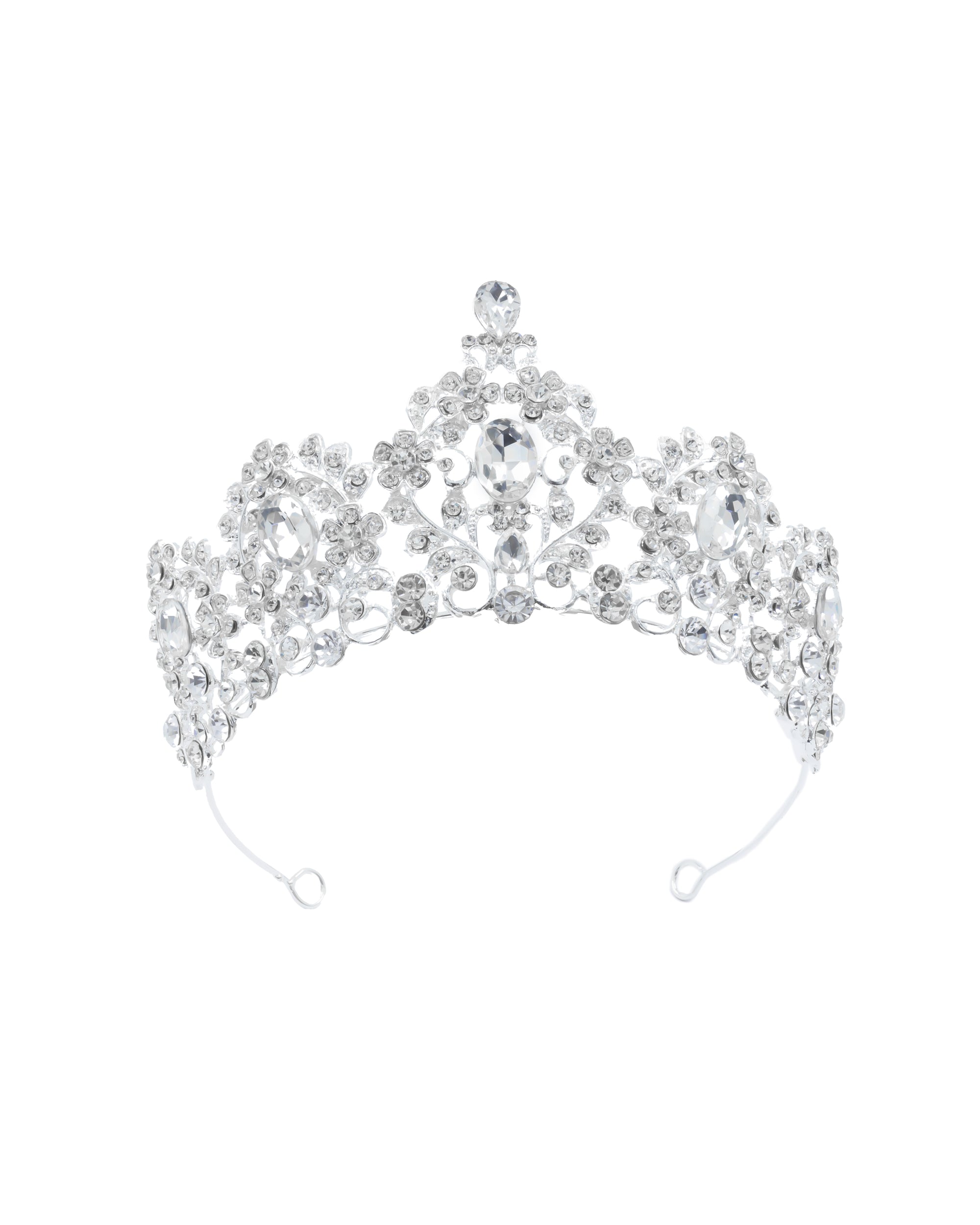 Corona Plateada de Diadema con piedras  - M83 Oro Laminado
