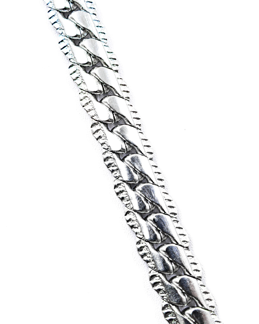 Cadenas Larga de Eslabon Plateada M9 Acero Inoxidable