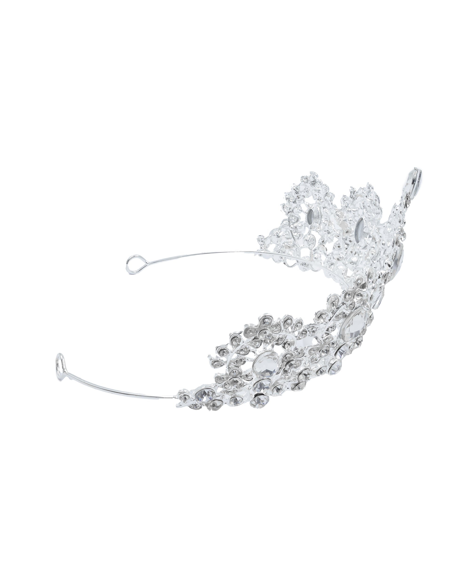 Corona Plateada de Diadema con piedras  - M83 Oro Laminado