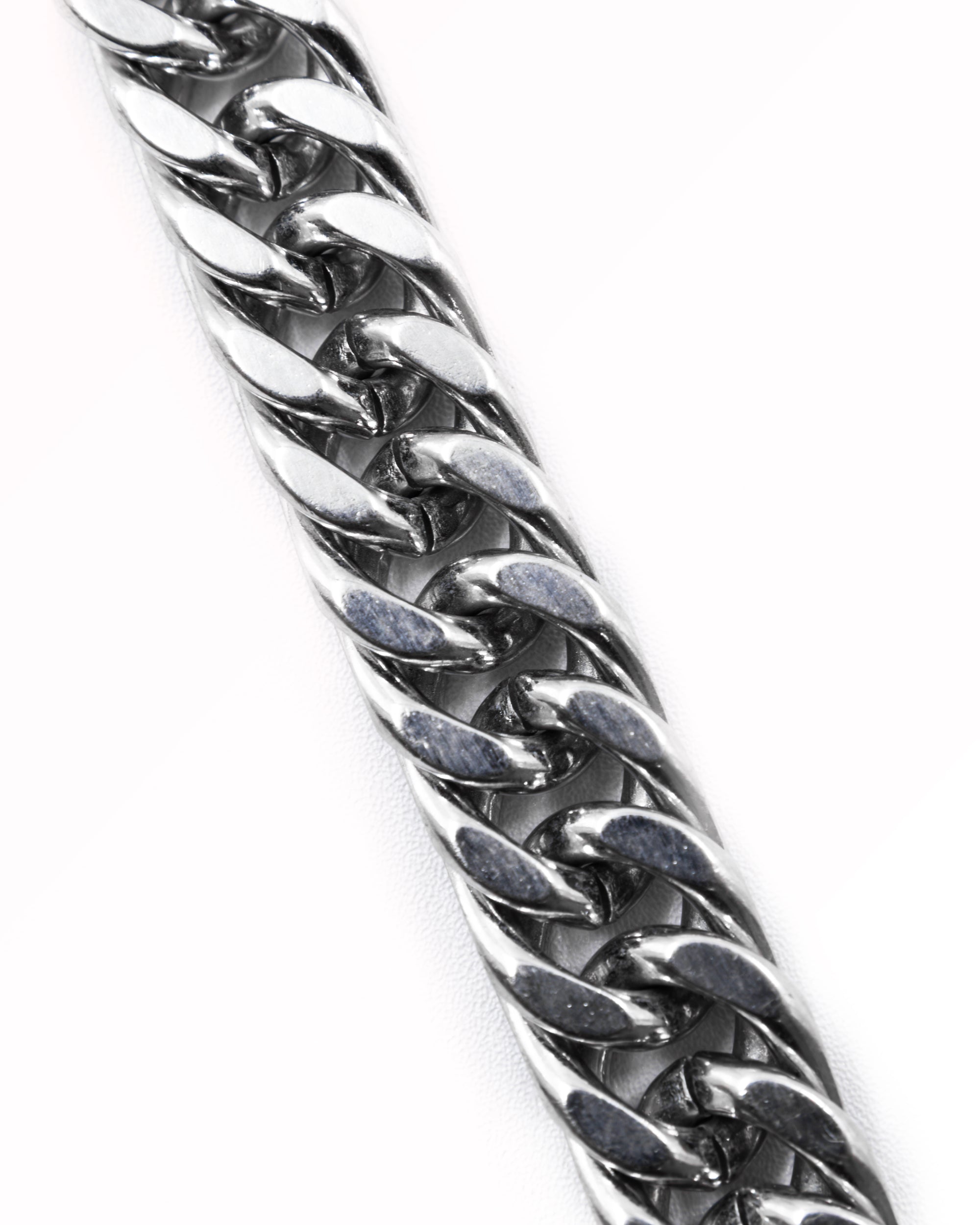Cadenas Larga de Eslabon Plateada M16 Acero Inoxidable