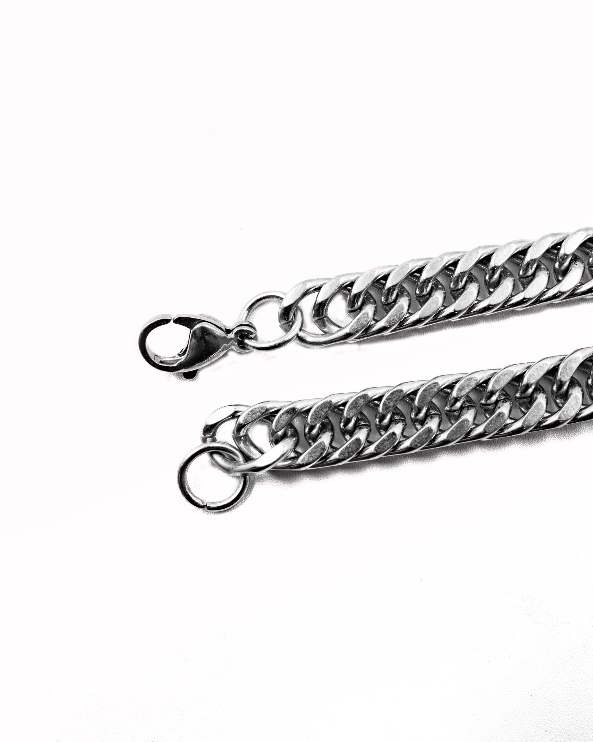 Cadenas Larga de Eslabon Plateada M16 Acero Inoxidable