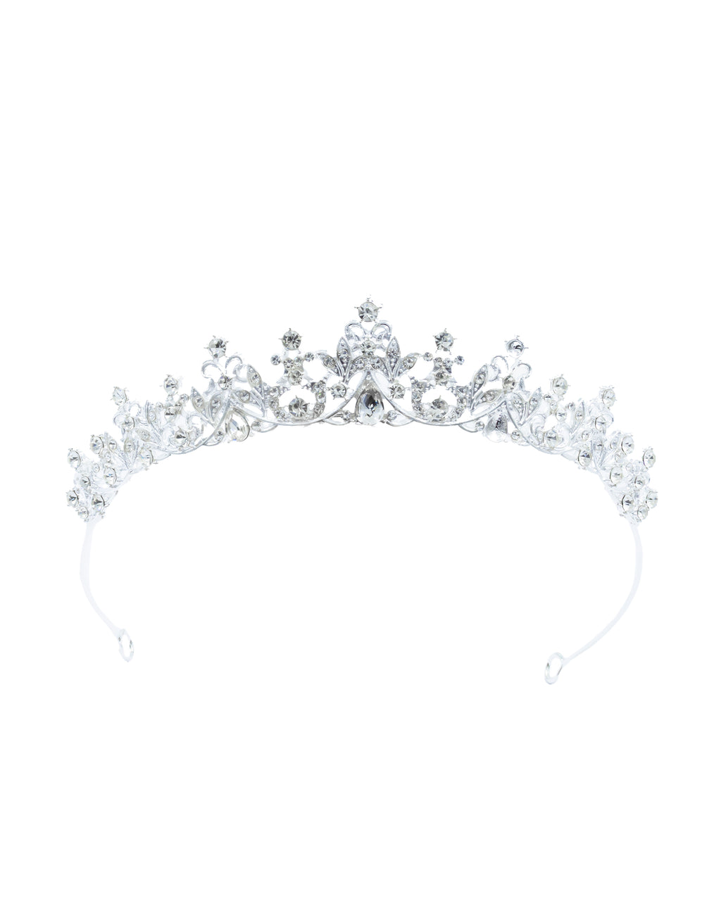 Corona Plateada de Diadema con piedras  - M81 Oro Laminado