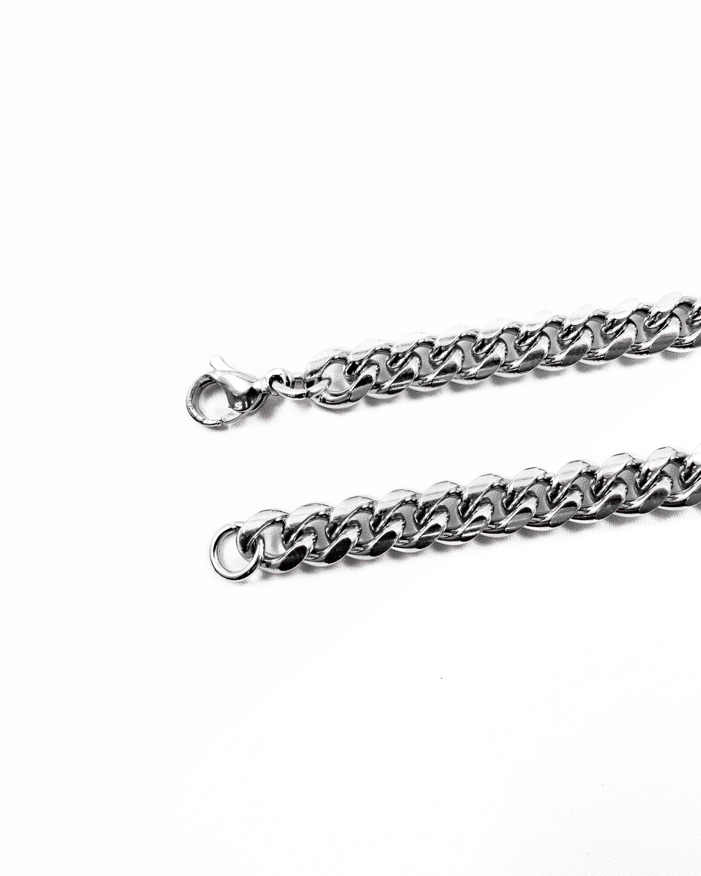 Cadenas Larga de Eslabon Plateada M17 Acero Inoxidable