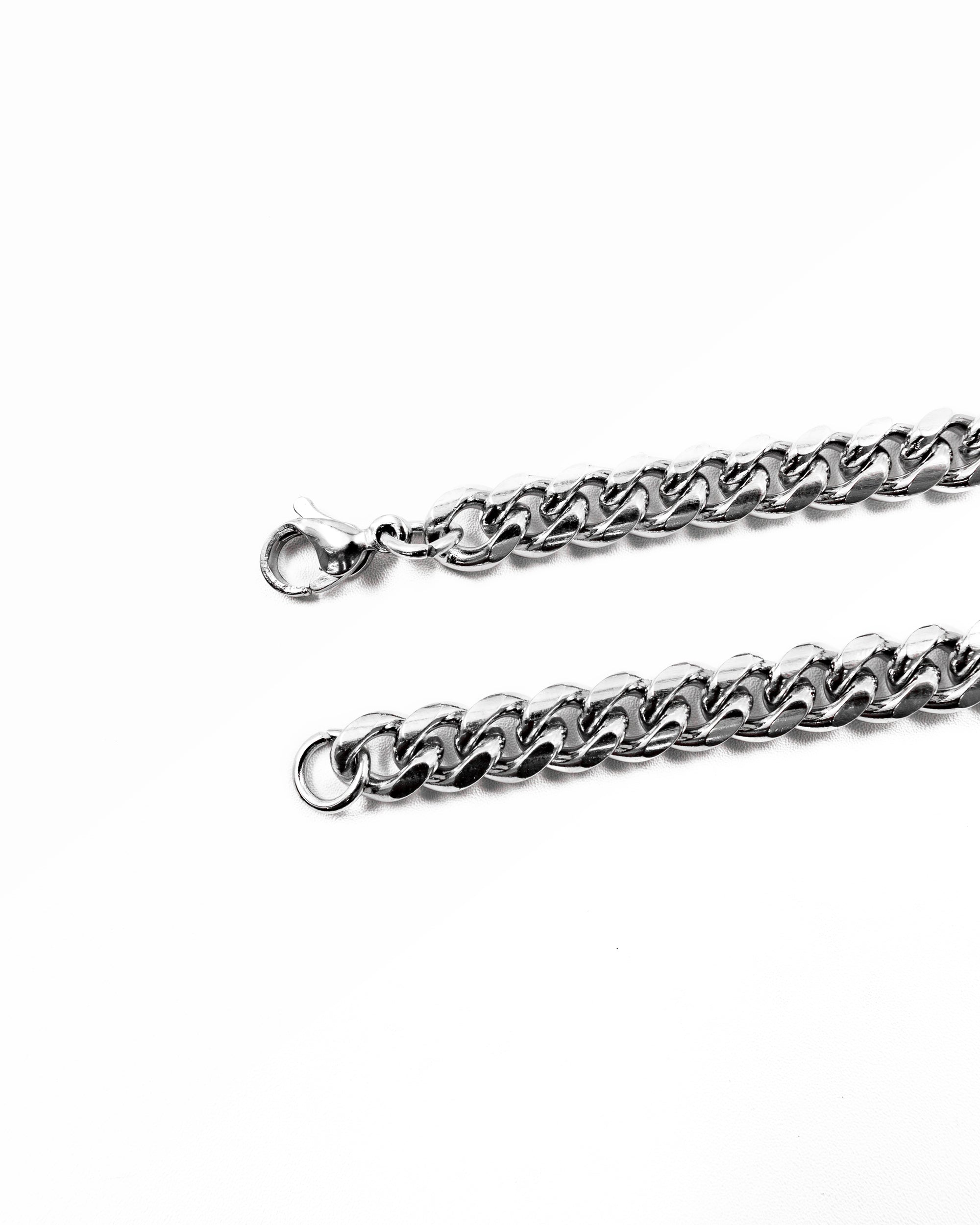 Cadenas Larga de Eslabon Plateada M17 Acero Inoxidable