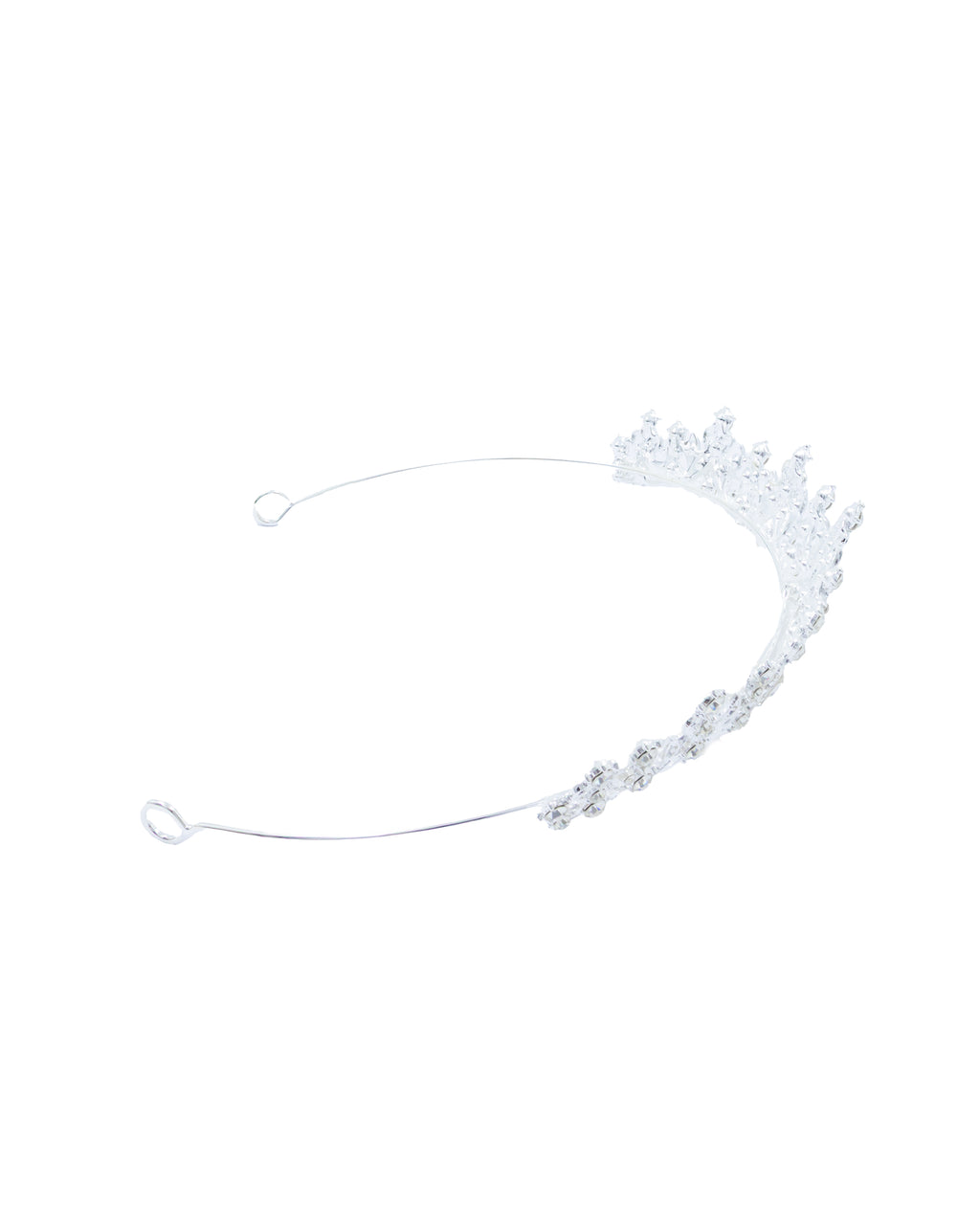 Corona Plateada de Diadema con piedras  - M81 Oro Laminado