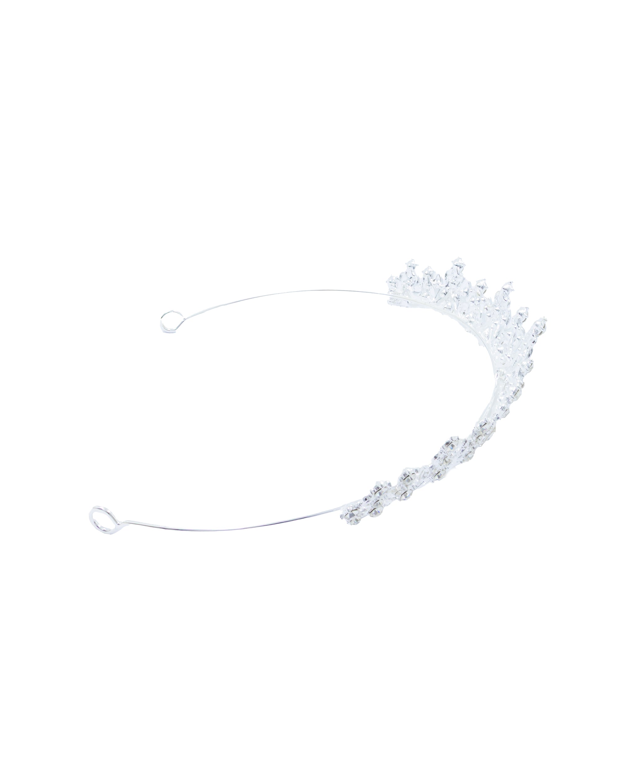 Corona Plateada de Diadema con piedras  - M81 Oro Laminado