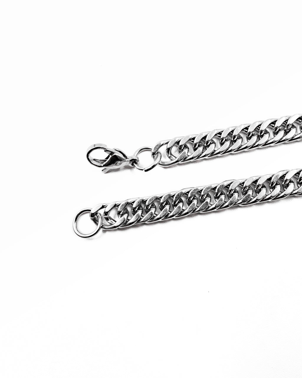 Cadenas Larga de Eslabon Plateada M12 Acero Inoxidable