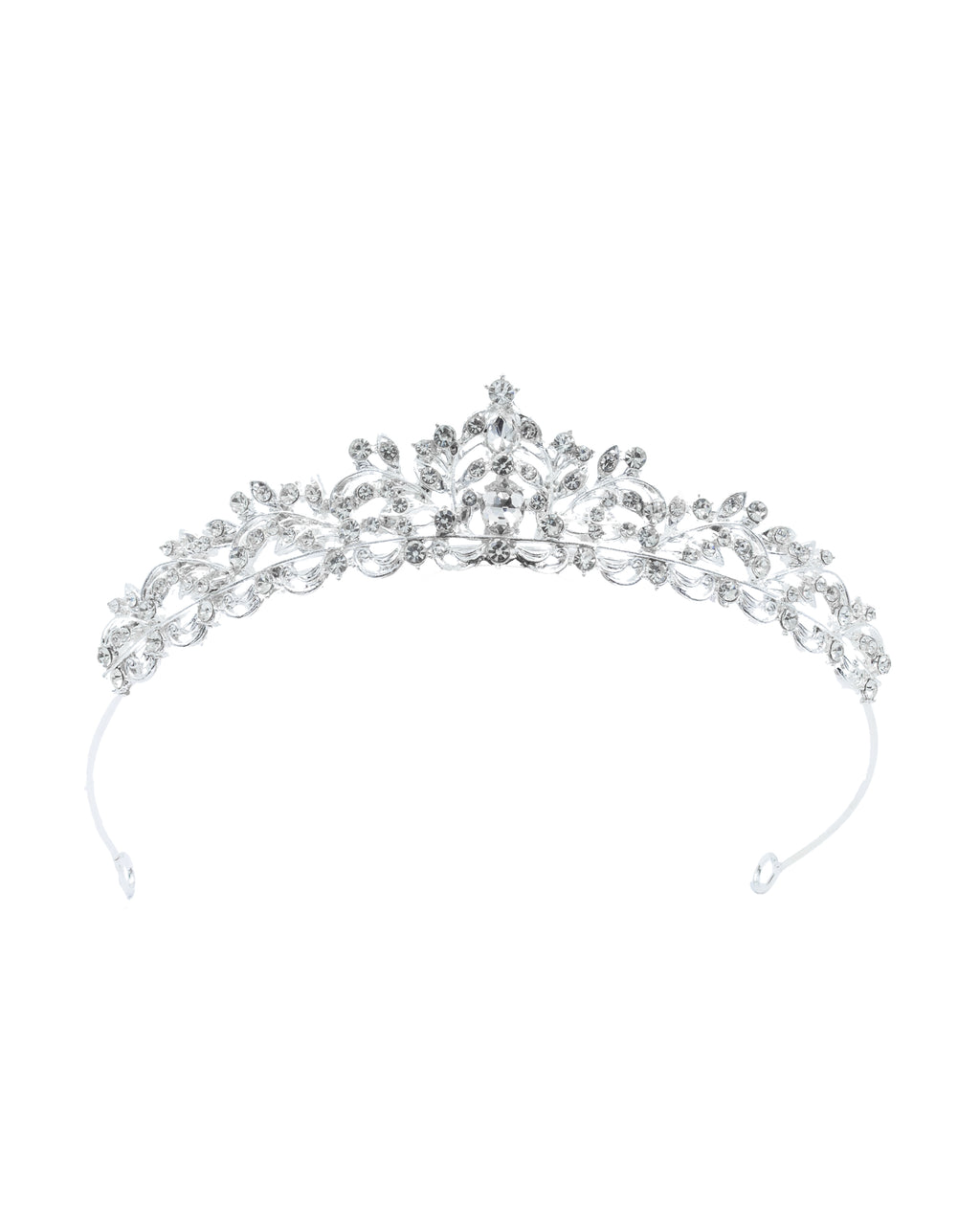 Corona Plateada de Diadema con piedras  - M82 Oro Laminado