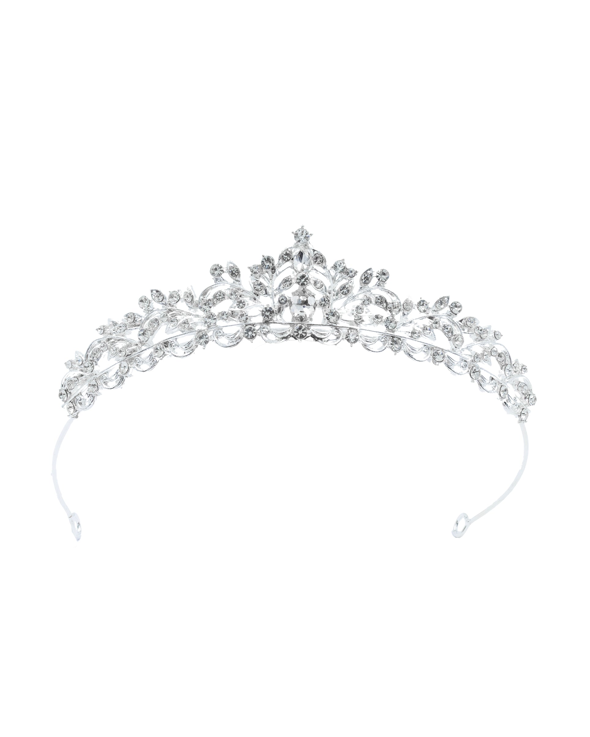 Corona Plateada de Diadema con piedras  - M82 Oro Laminado
