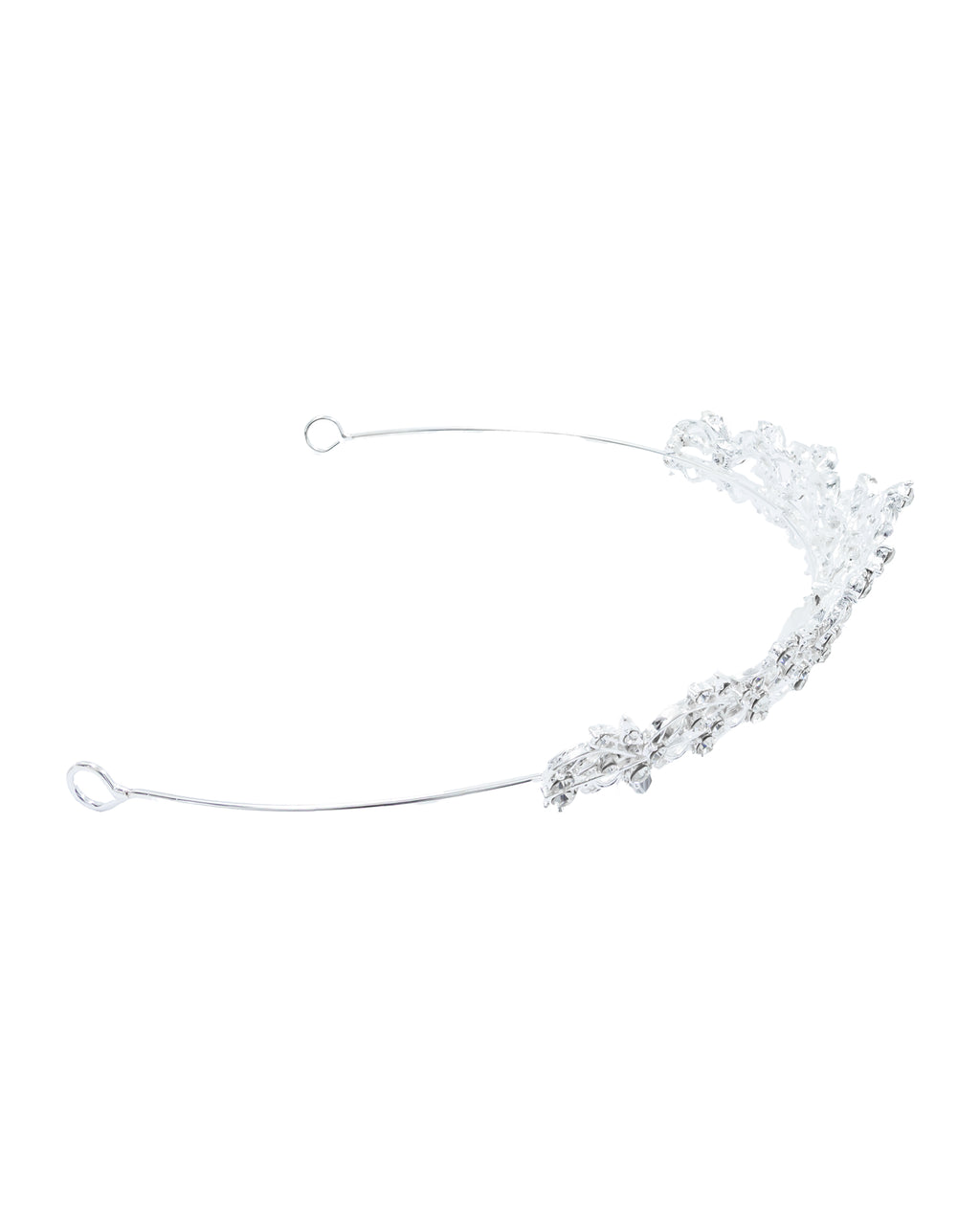 Corona Plateada de Diadema con piedras  - M82 Oro Laminado